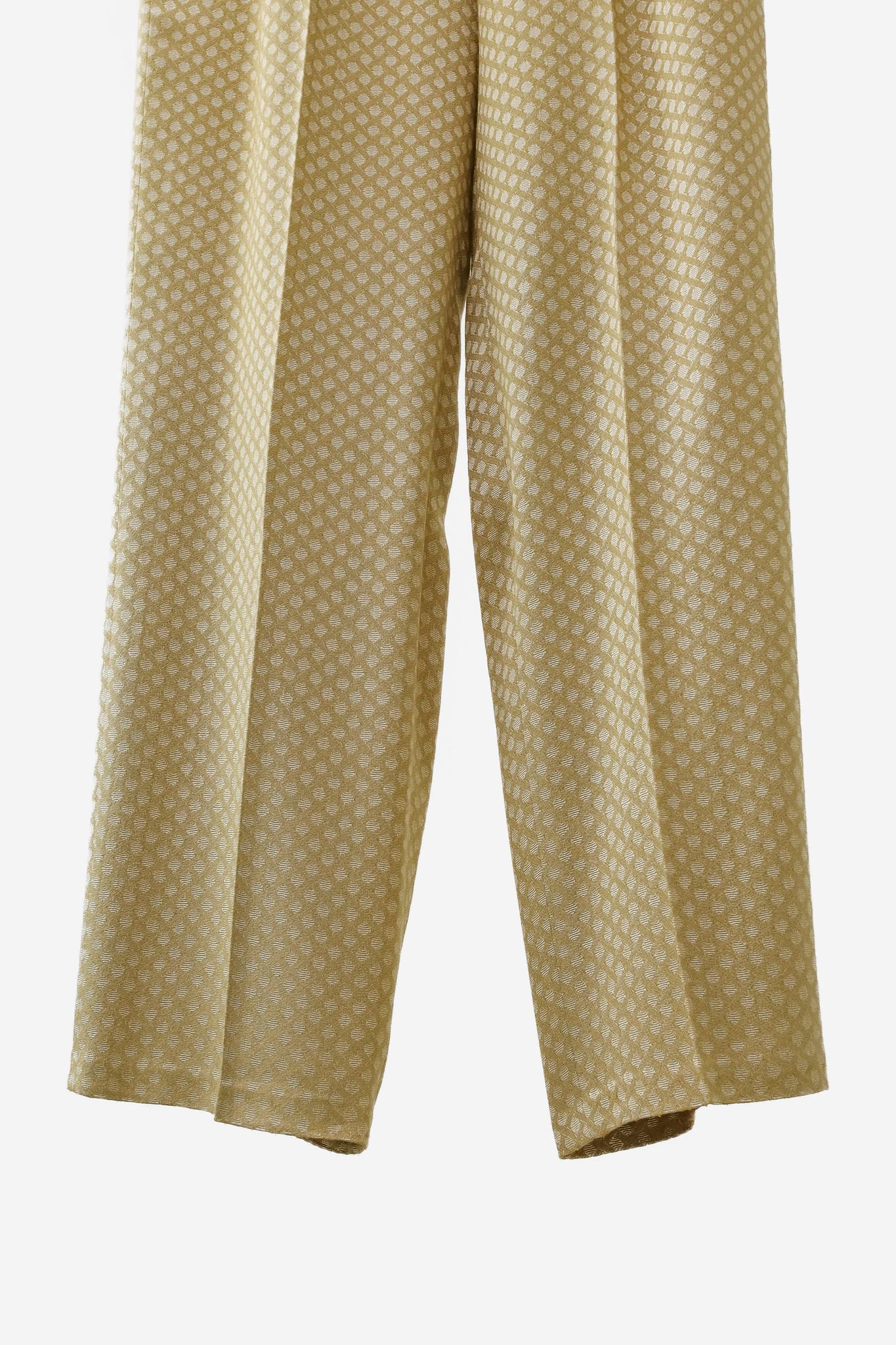 Giorgio Armani Vintage Gold Jacquard Pants