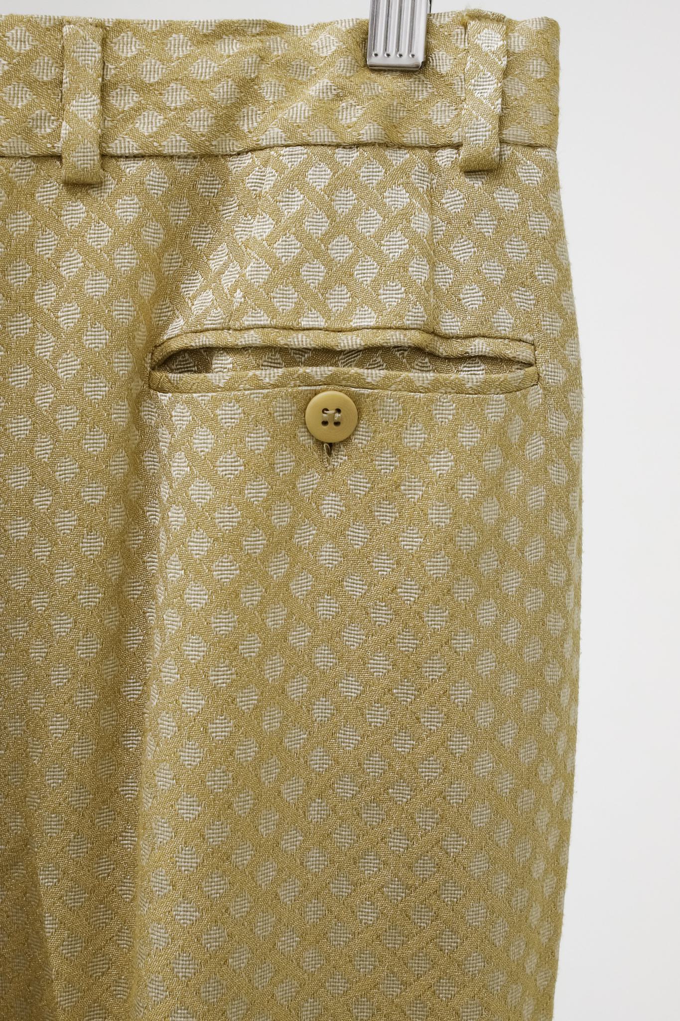Giorgio Armani Vintage Gold Jacquard Pants