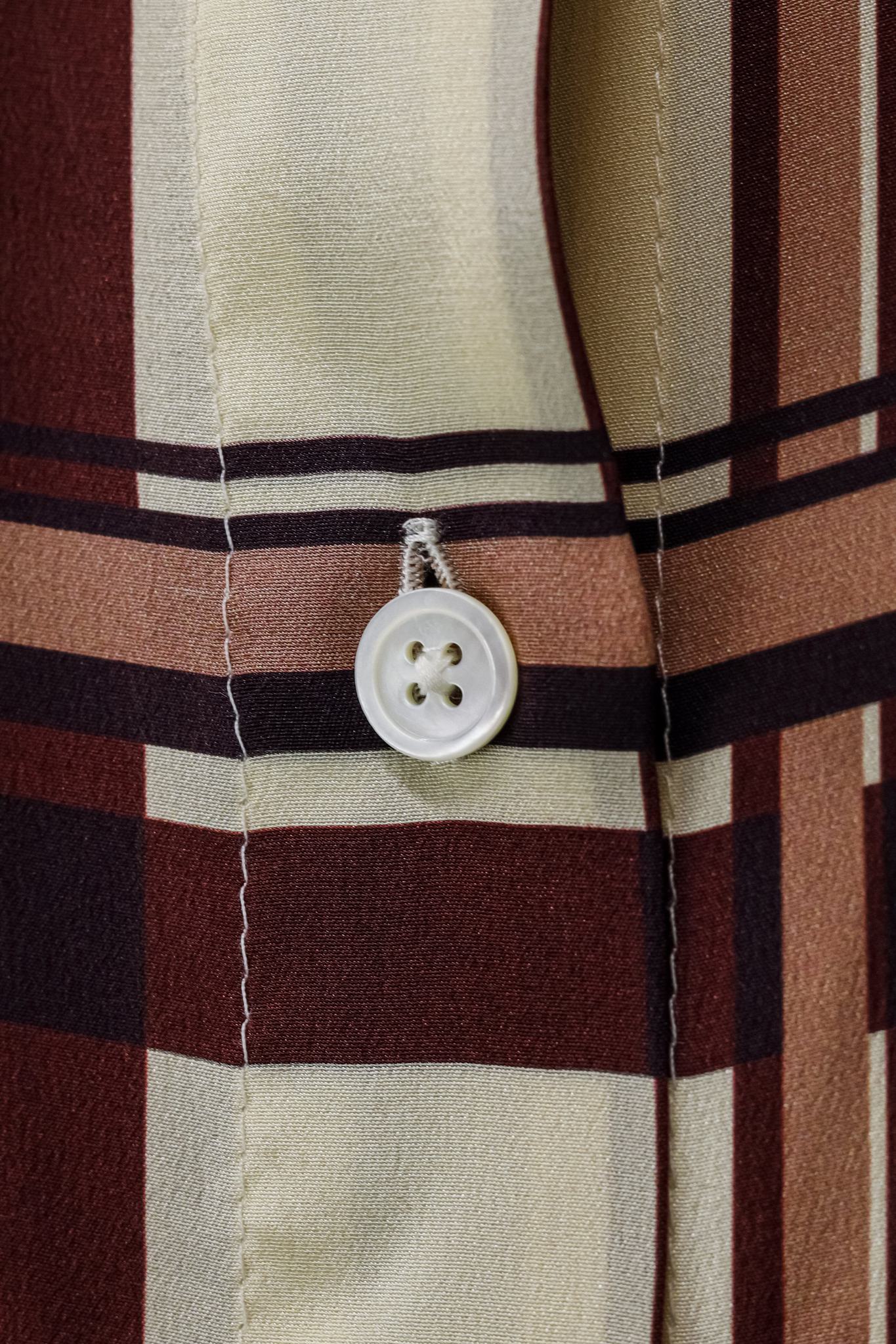 Marni Cream Plaid Silk Blouse