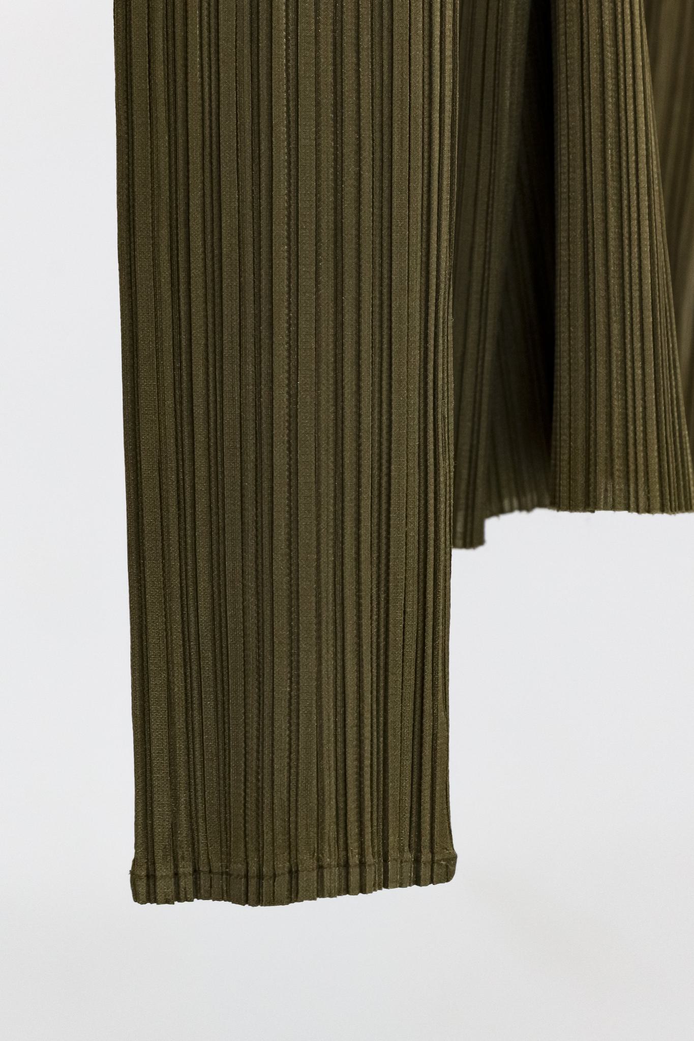 Issey Miyake Pleats Please Khaki Cardigan