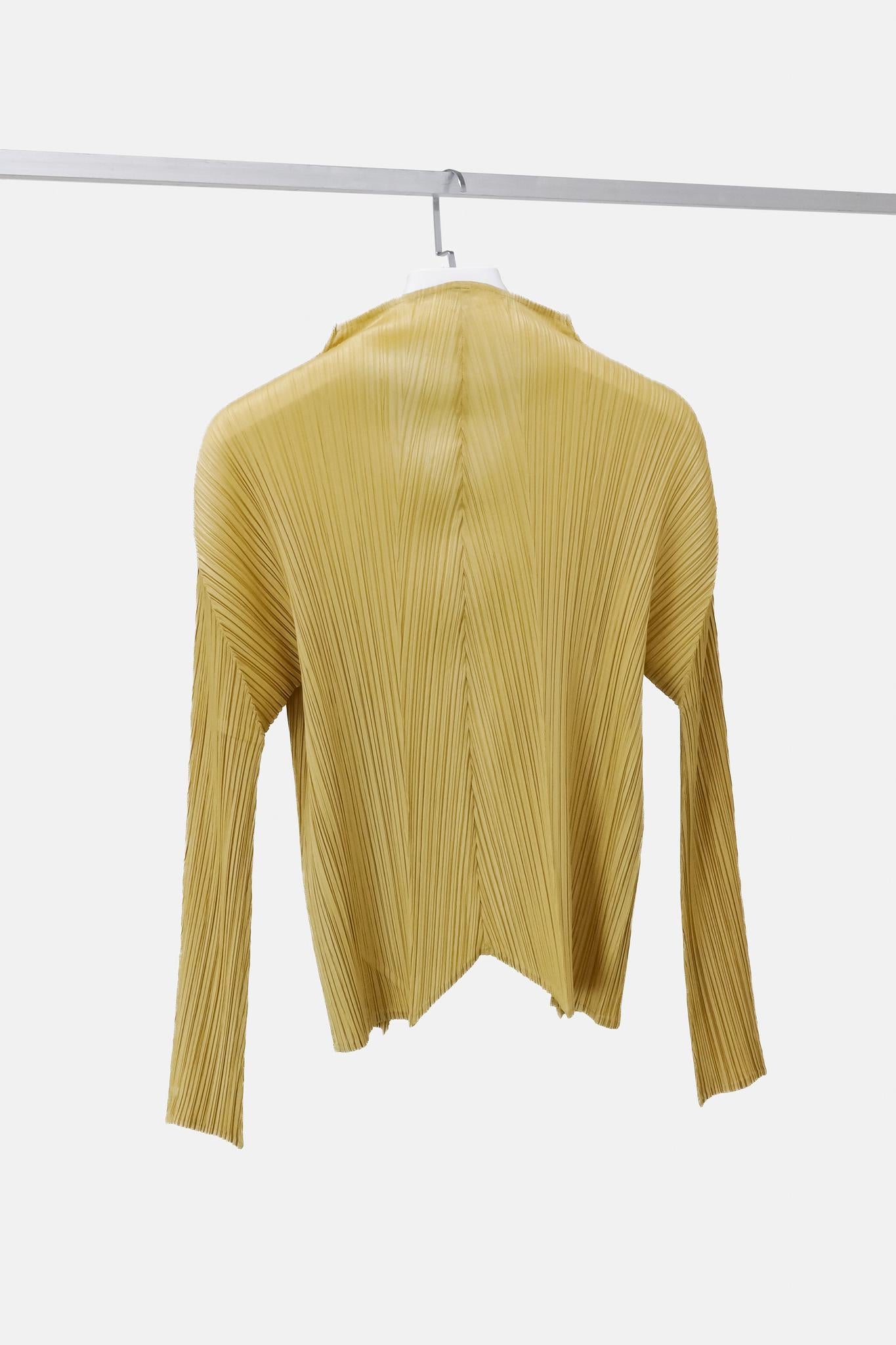 Issey Miyake Pleats Please Single Tan Button Jacket