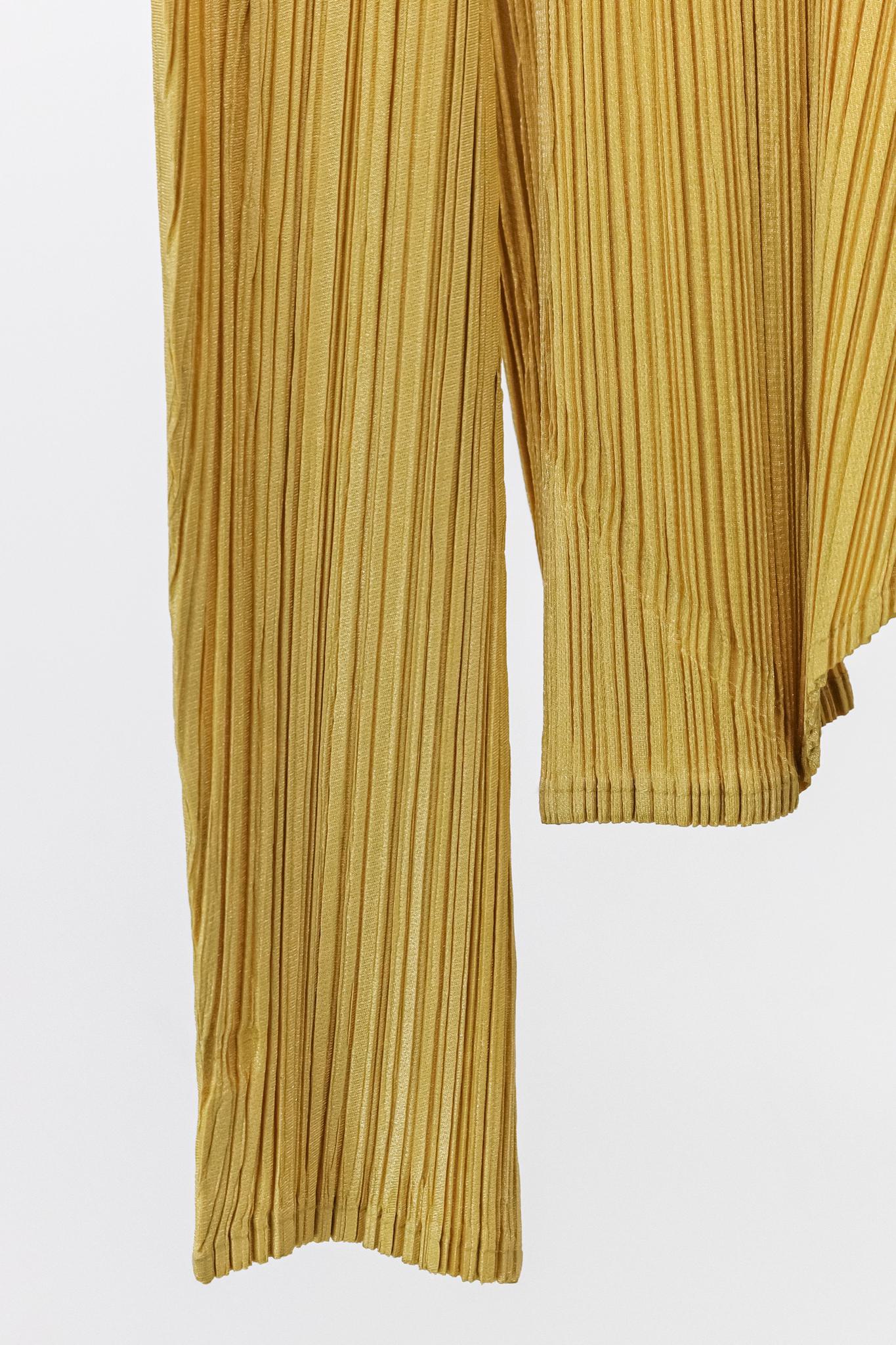 Issey Miyake Pleats Please Single Tan Button Jacket