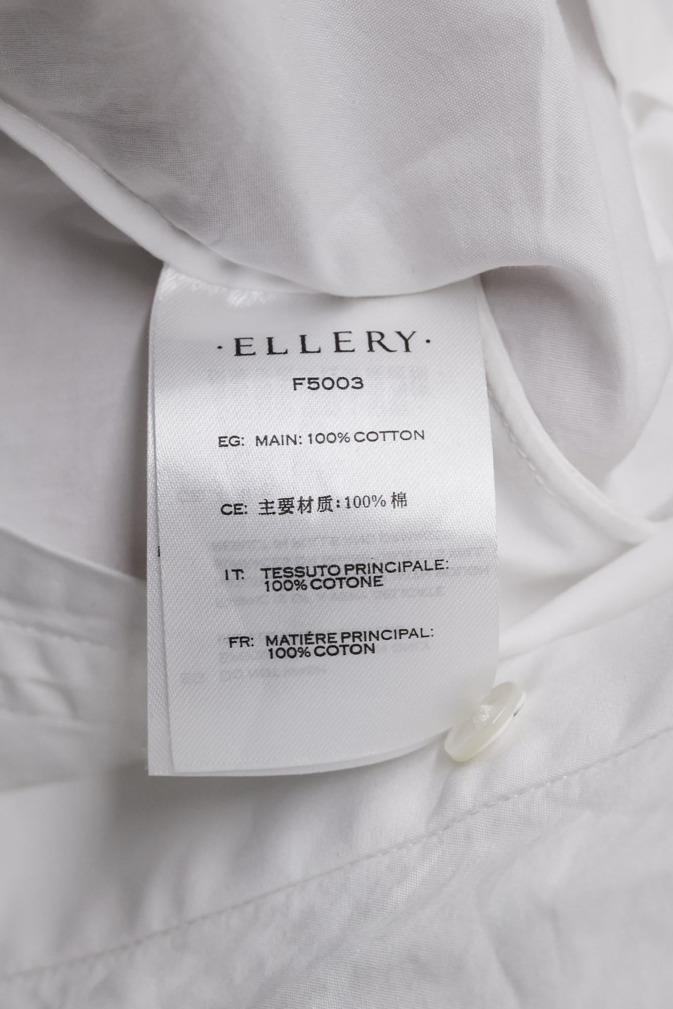 Ellery Nehru Collar Pleated Waist Blouse