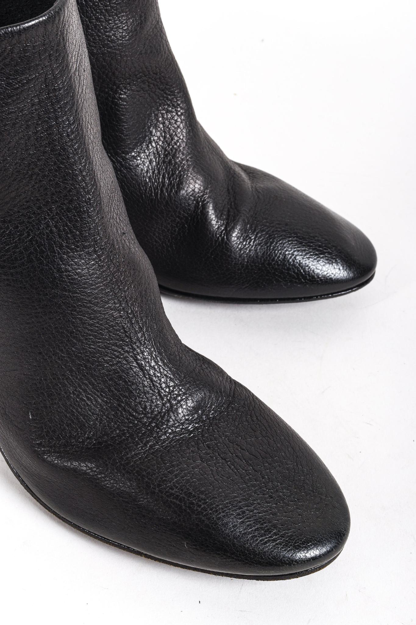 Marsèll Black Leather Ankle Boots with Block Heel