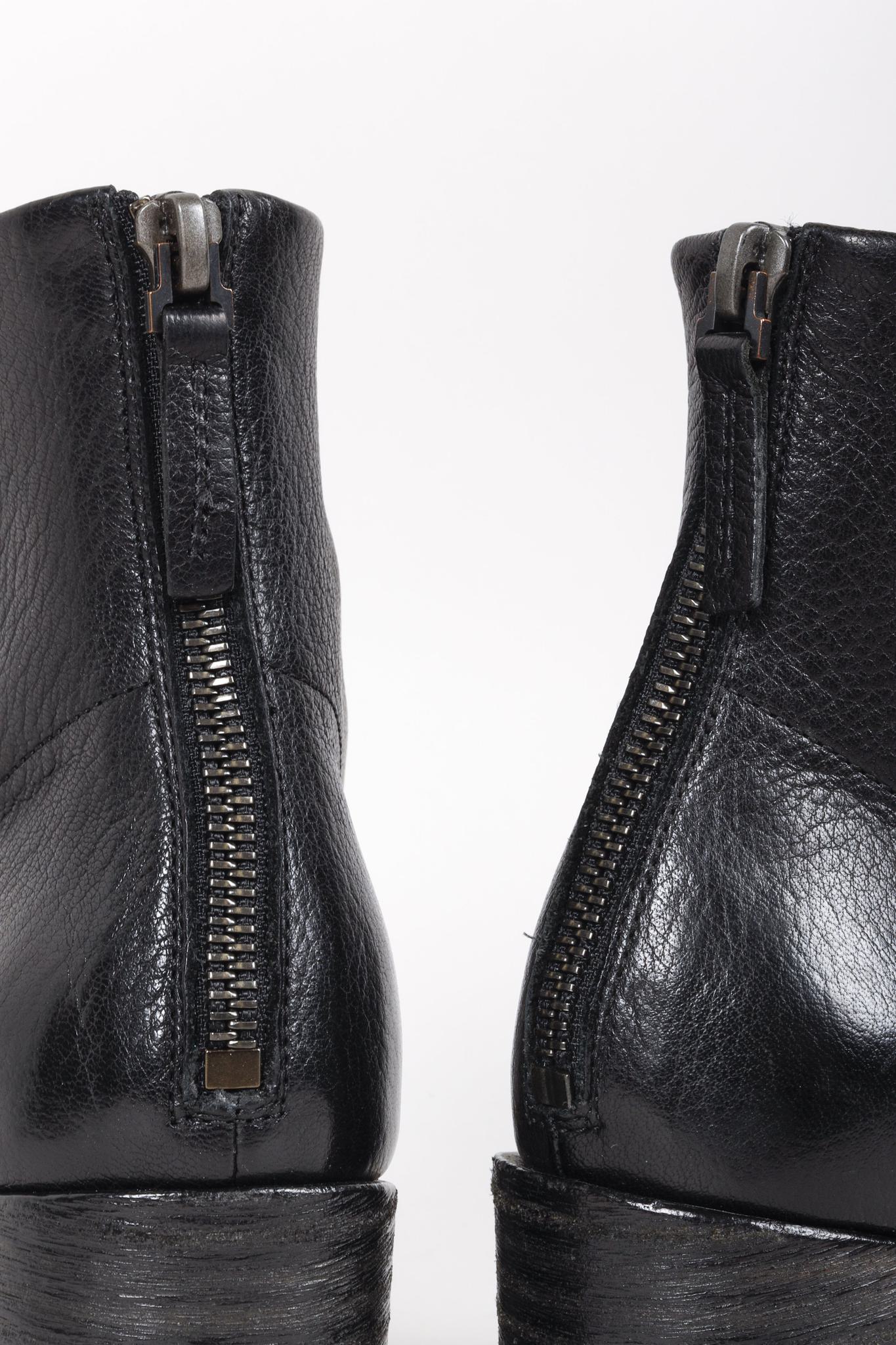 Marsèll Black Leather Ankle Boots with Block Heel