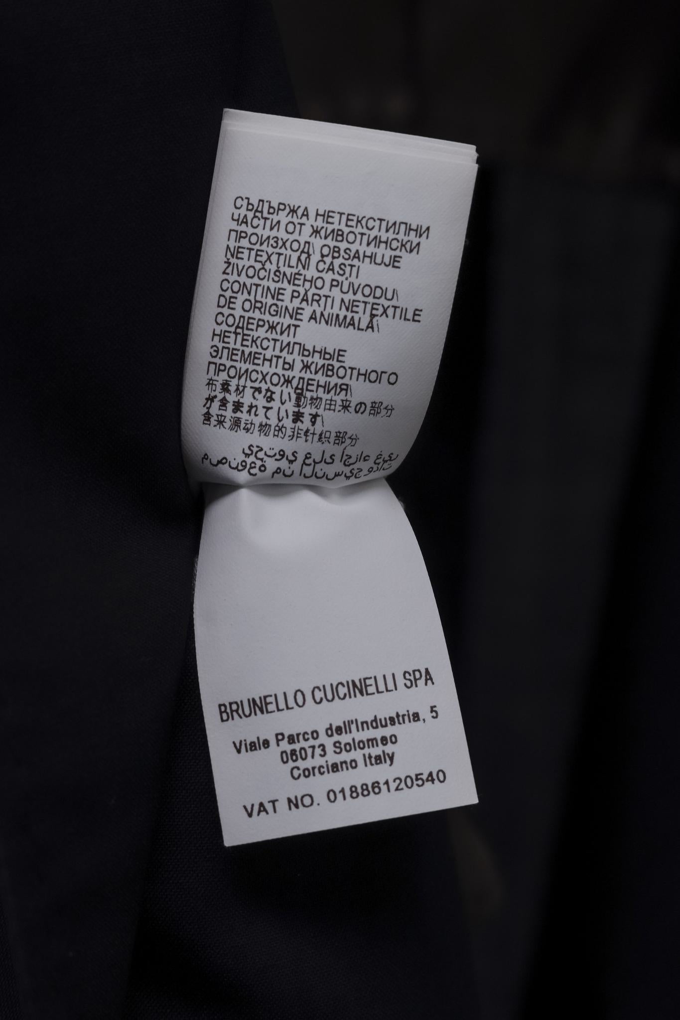 Brunello Cucinelli SS/20 Navy Three-Button Travel Blazer
