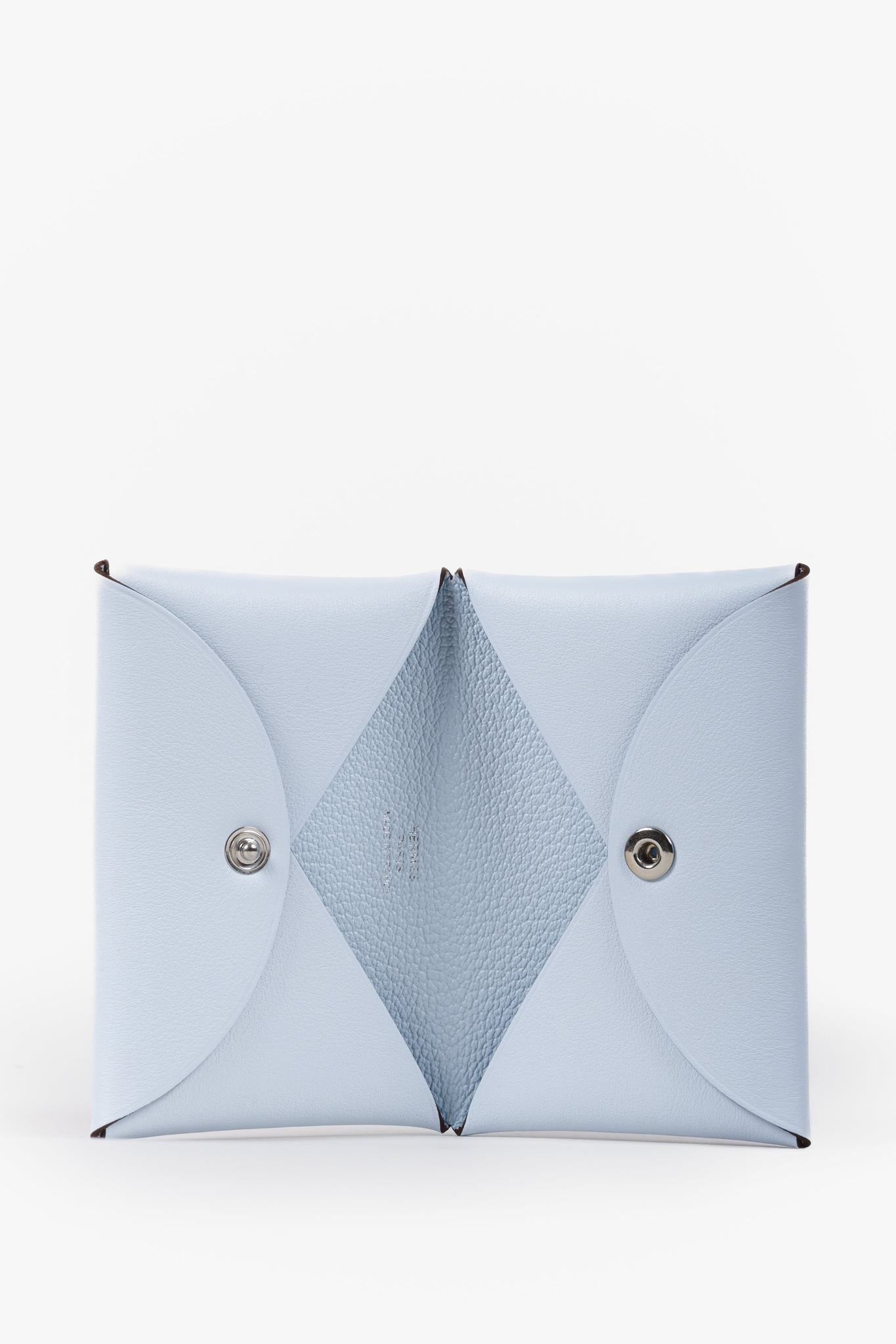 Hermès Swift Cowboy Bleu Brume Calvi Card Holder
