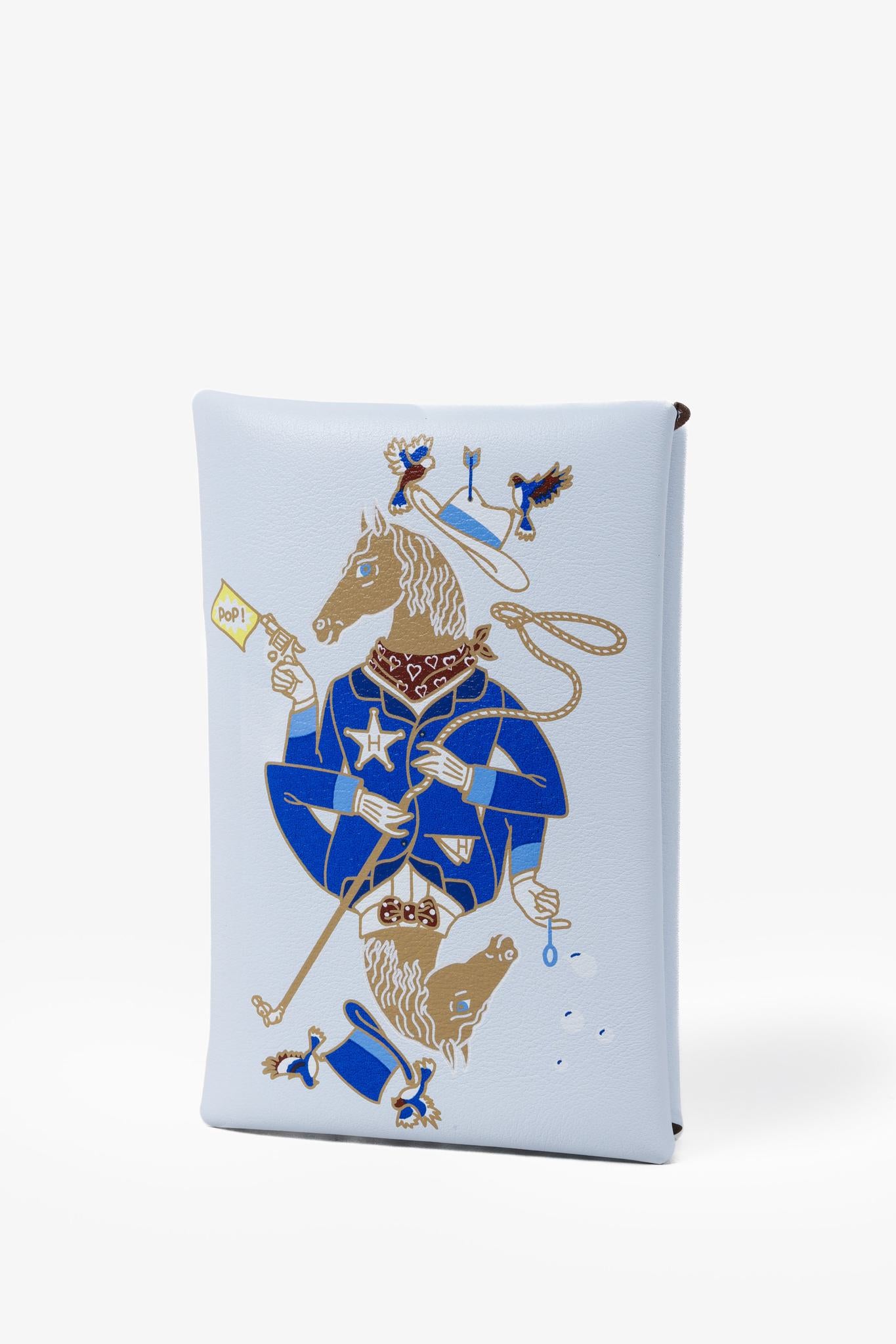 Hermès Swift Cowboy Bleu Brume Calvi Card Holder