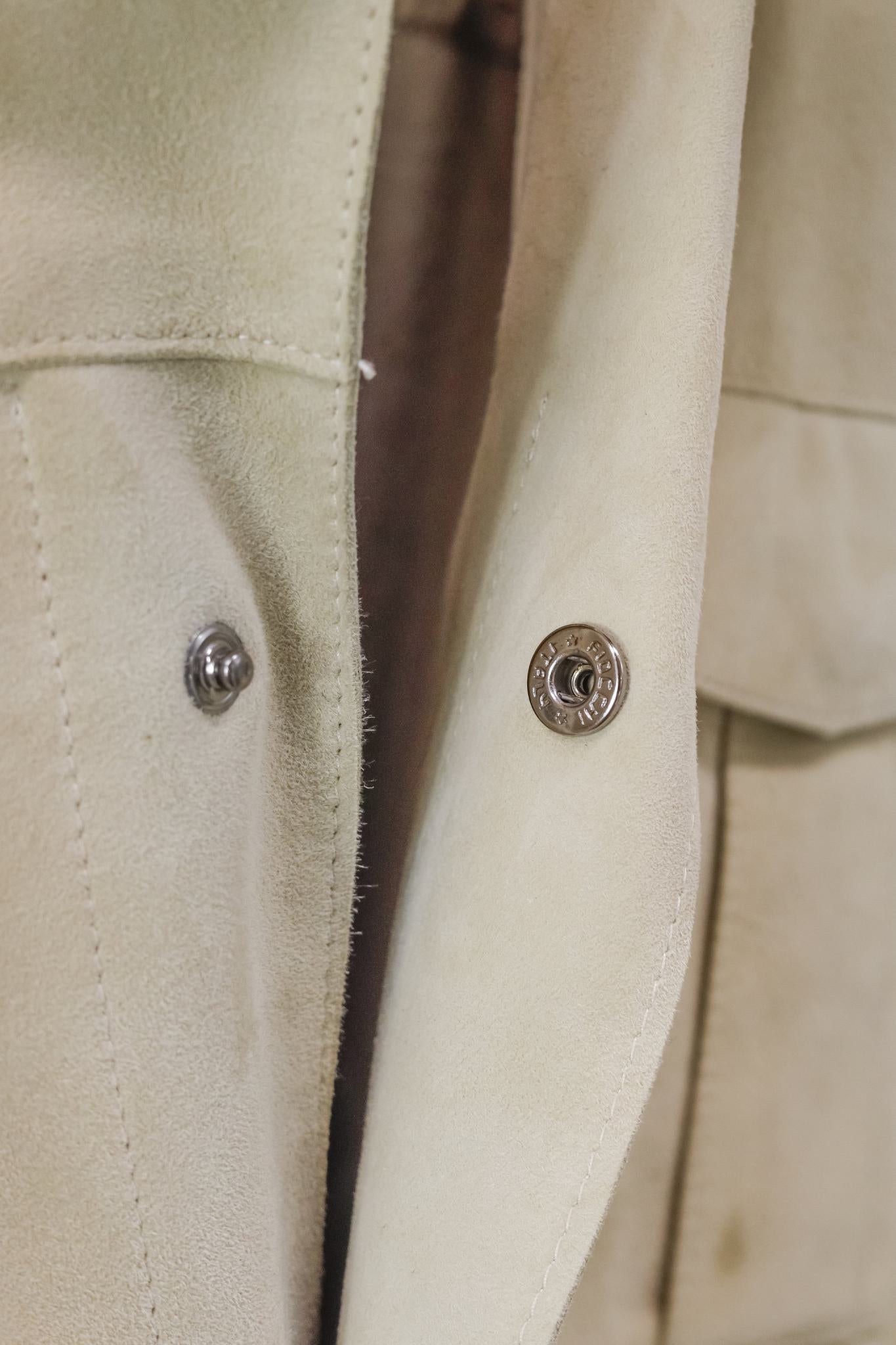 CC Corneliani Cream Suede Jacket