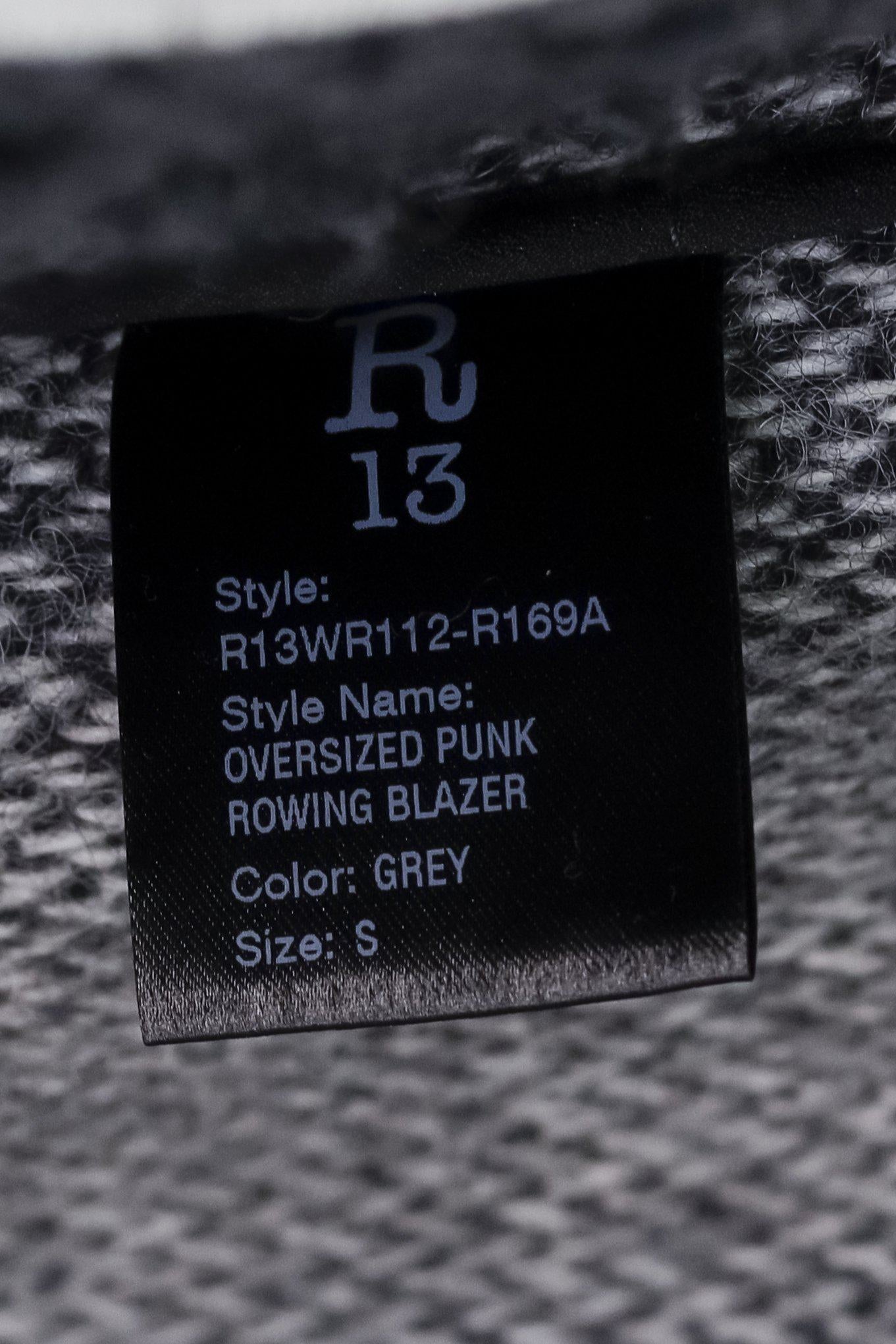 R13 Oversized Punk Rowing Blazer