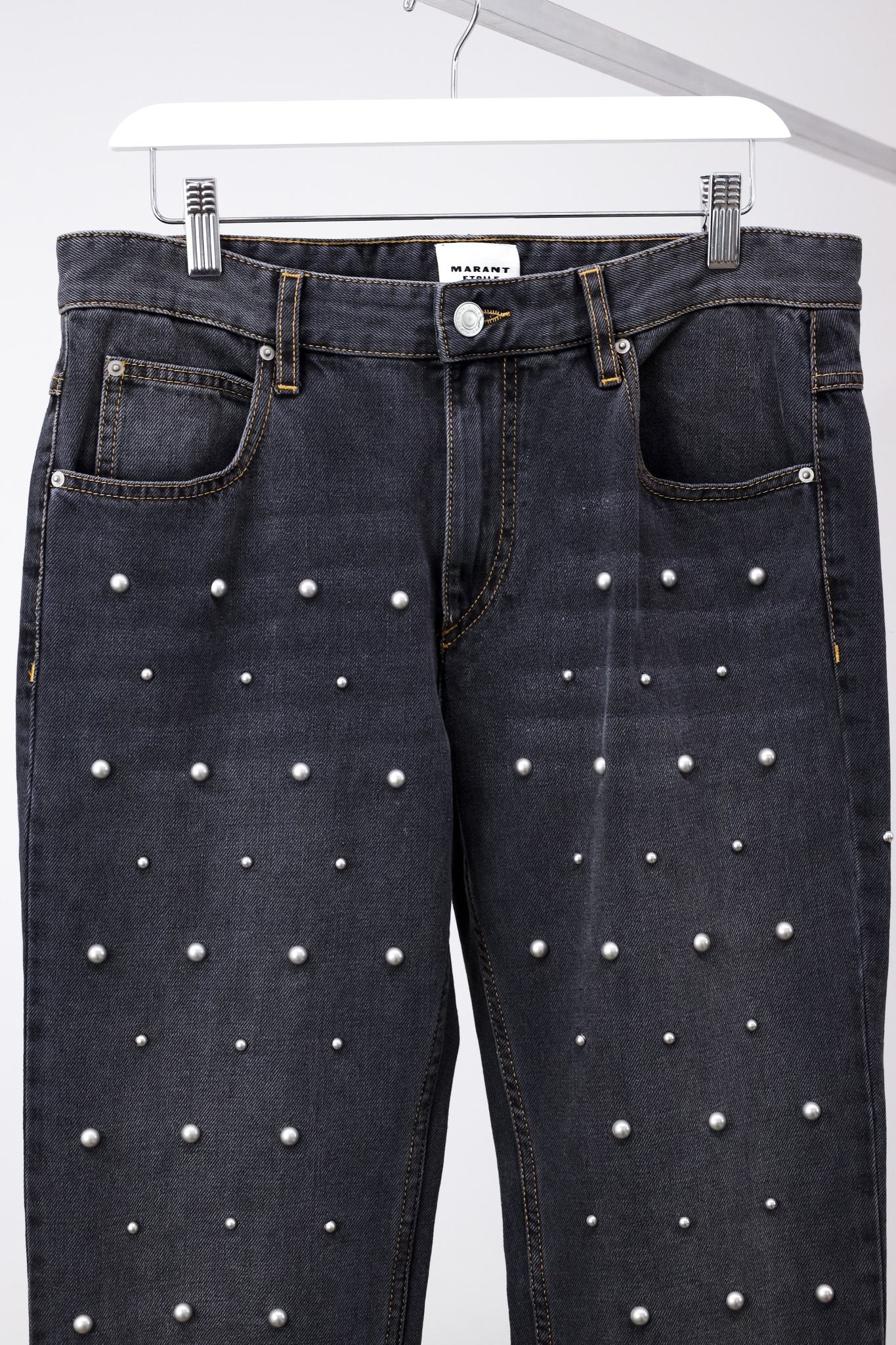 Isabel Marant Etoile Beaded Dulano Denim Trousers