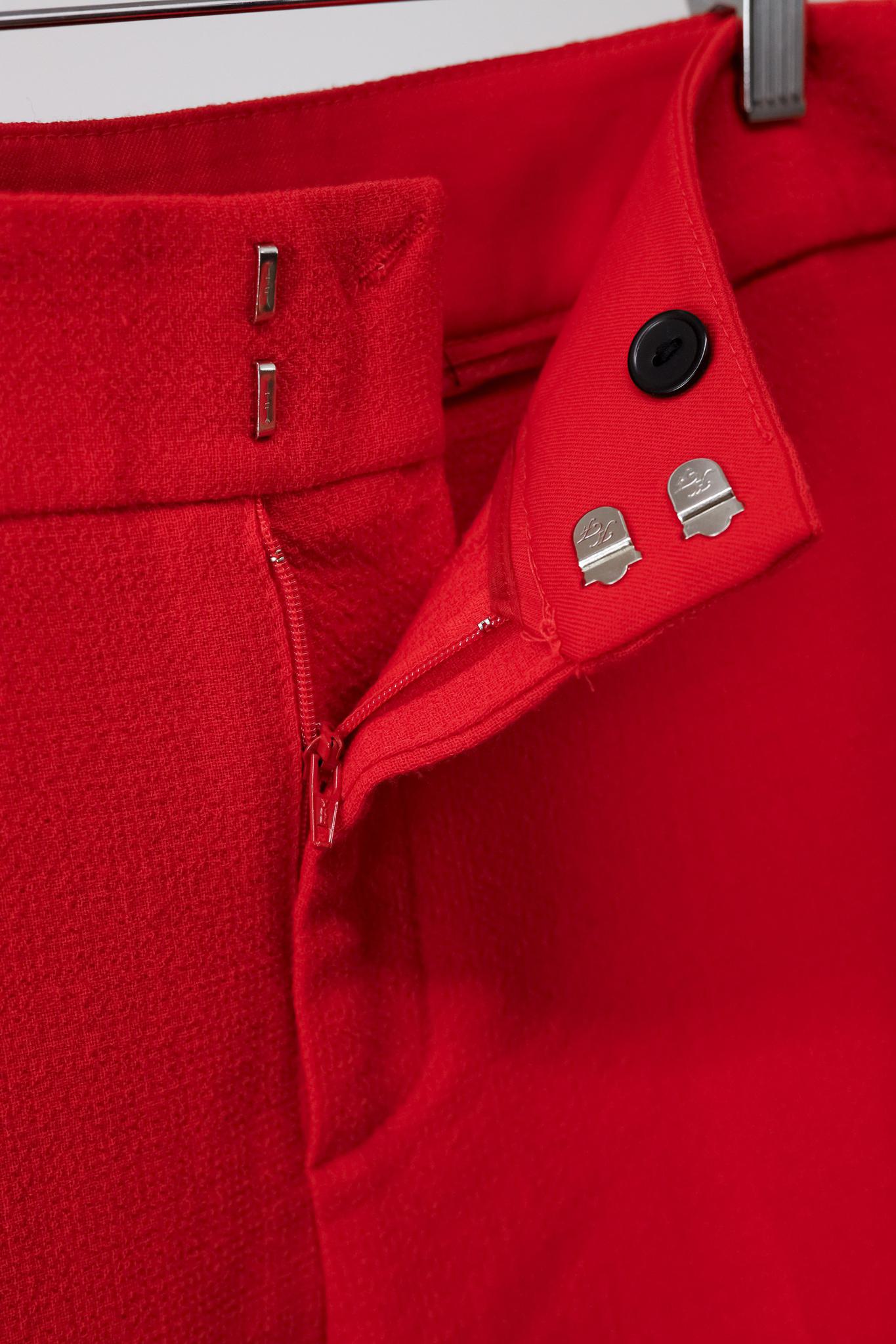 Smythe Red Wool Cuffed Trousers