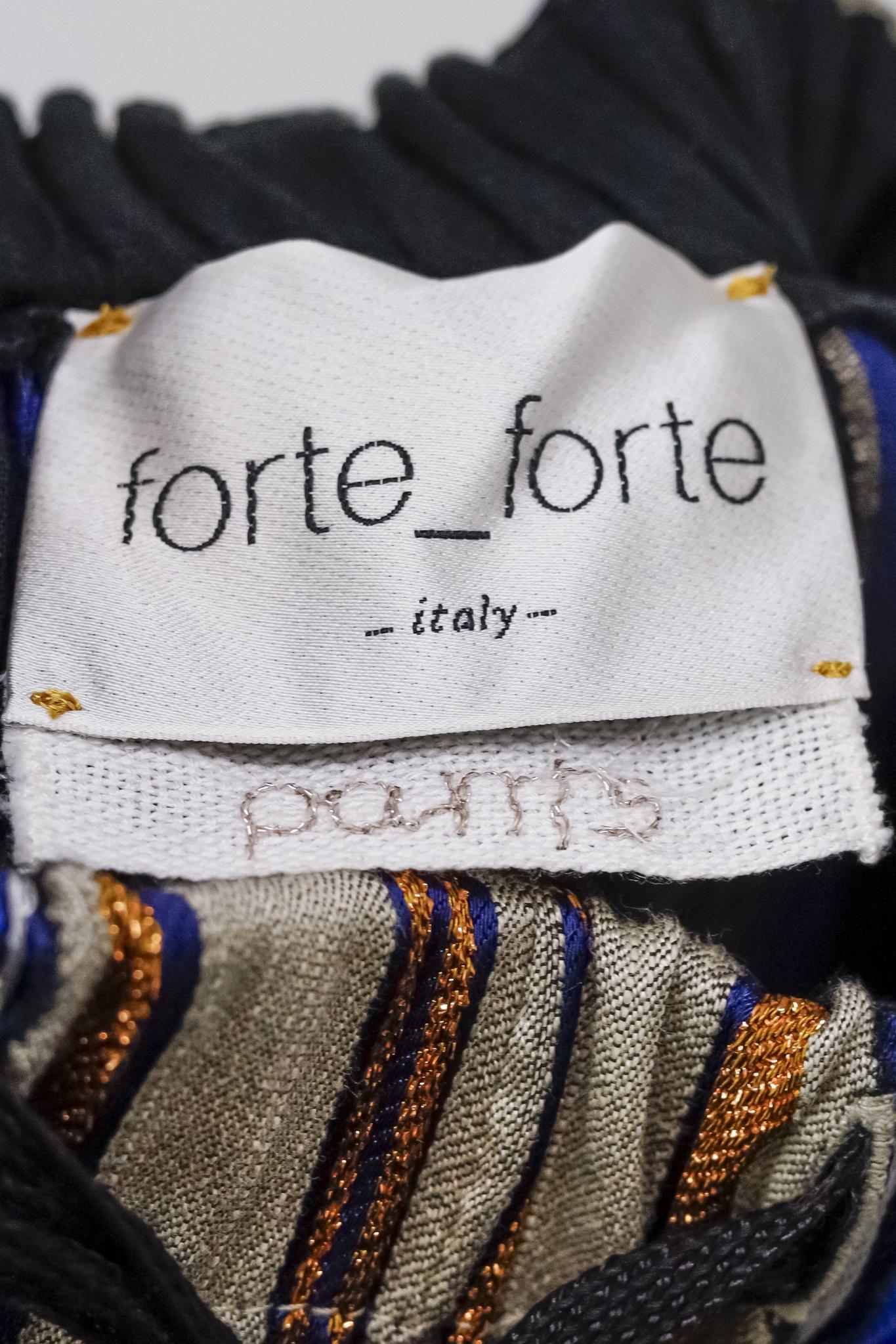 Forte_Forte R/19 6021 Blue Striped Pants