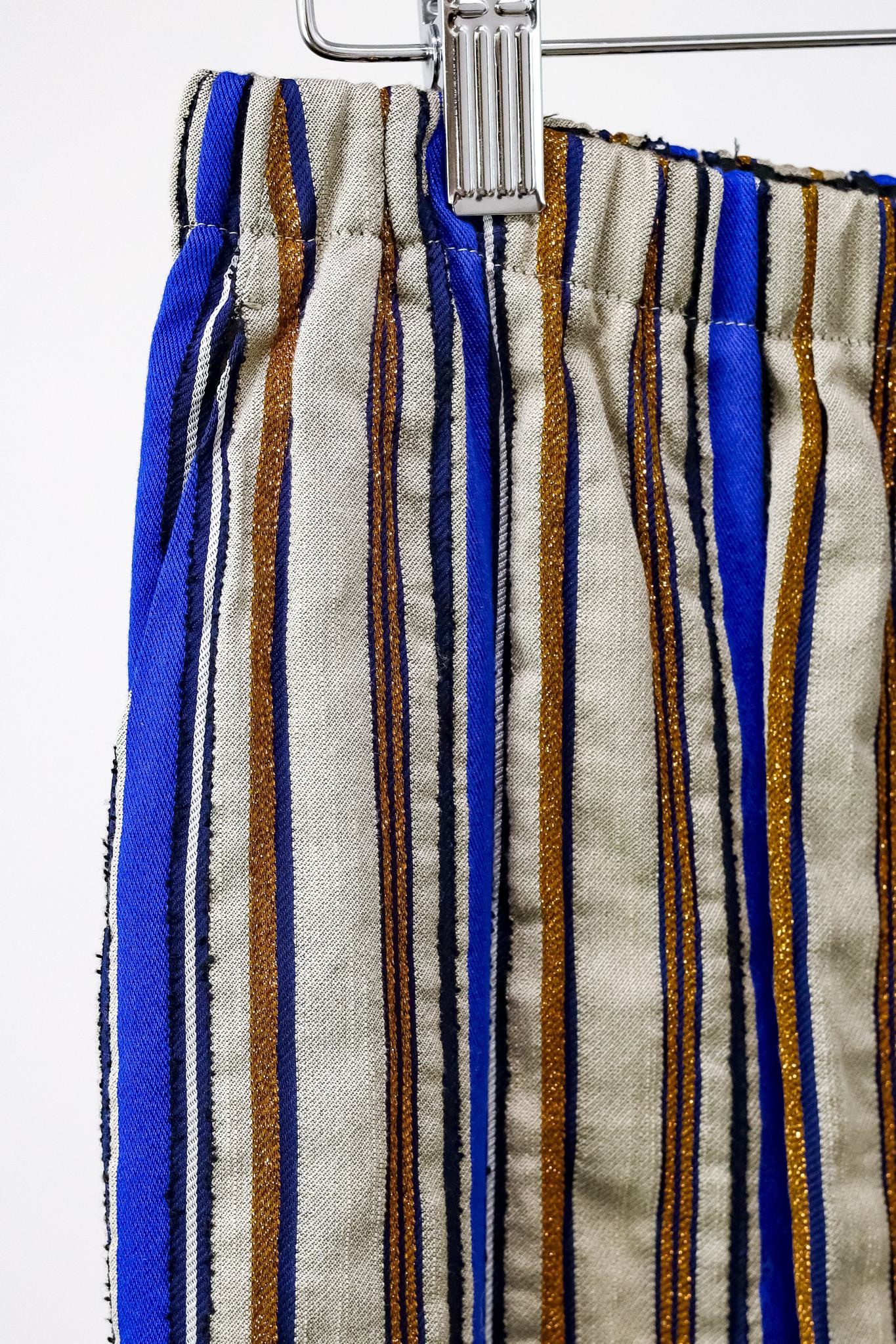 Forte_Forte R/19 6021 Blue Striped Pants