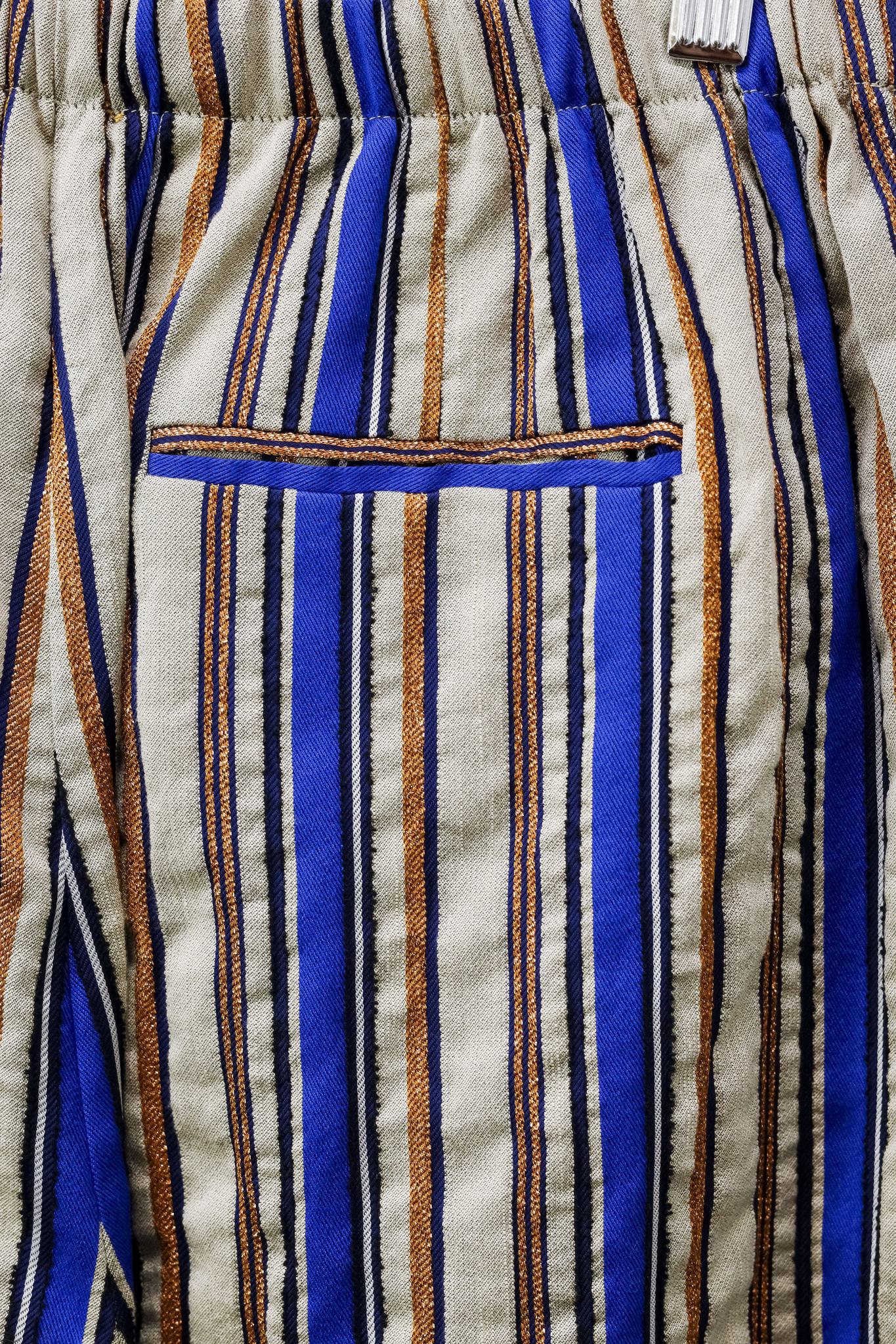 Forte_Forte R/19 6021 Blue Striped Pants