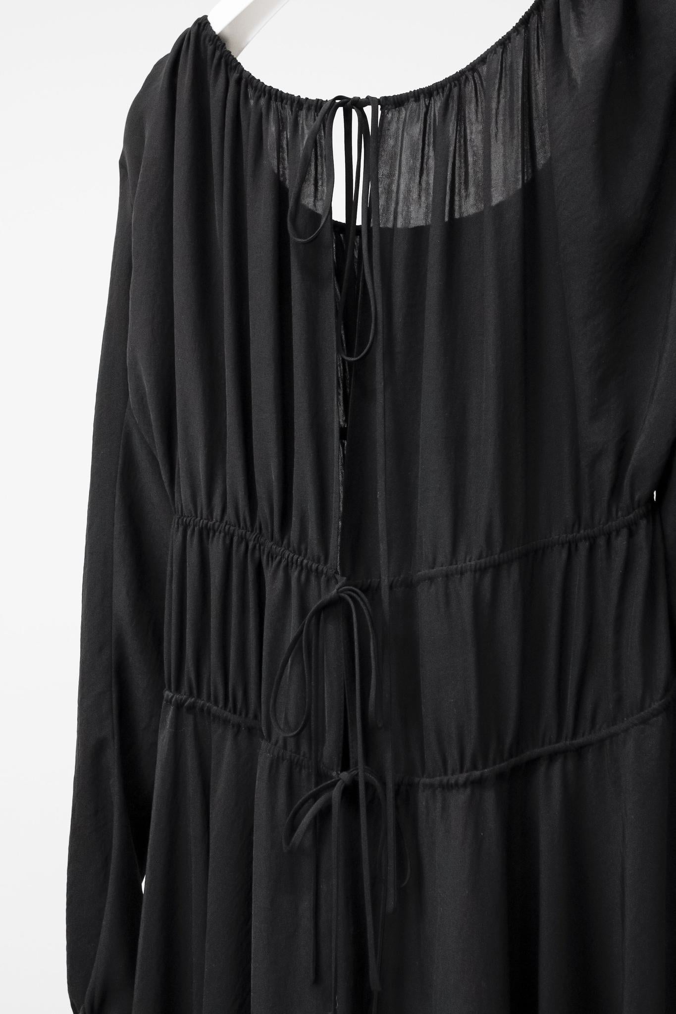 Juan Carlos Obando Black Off-the-Shoulder Midi Dress