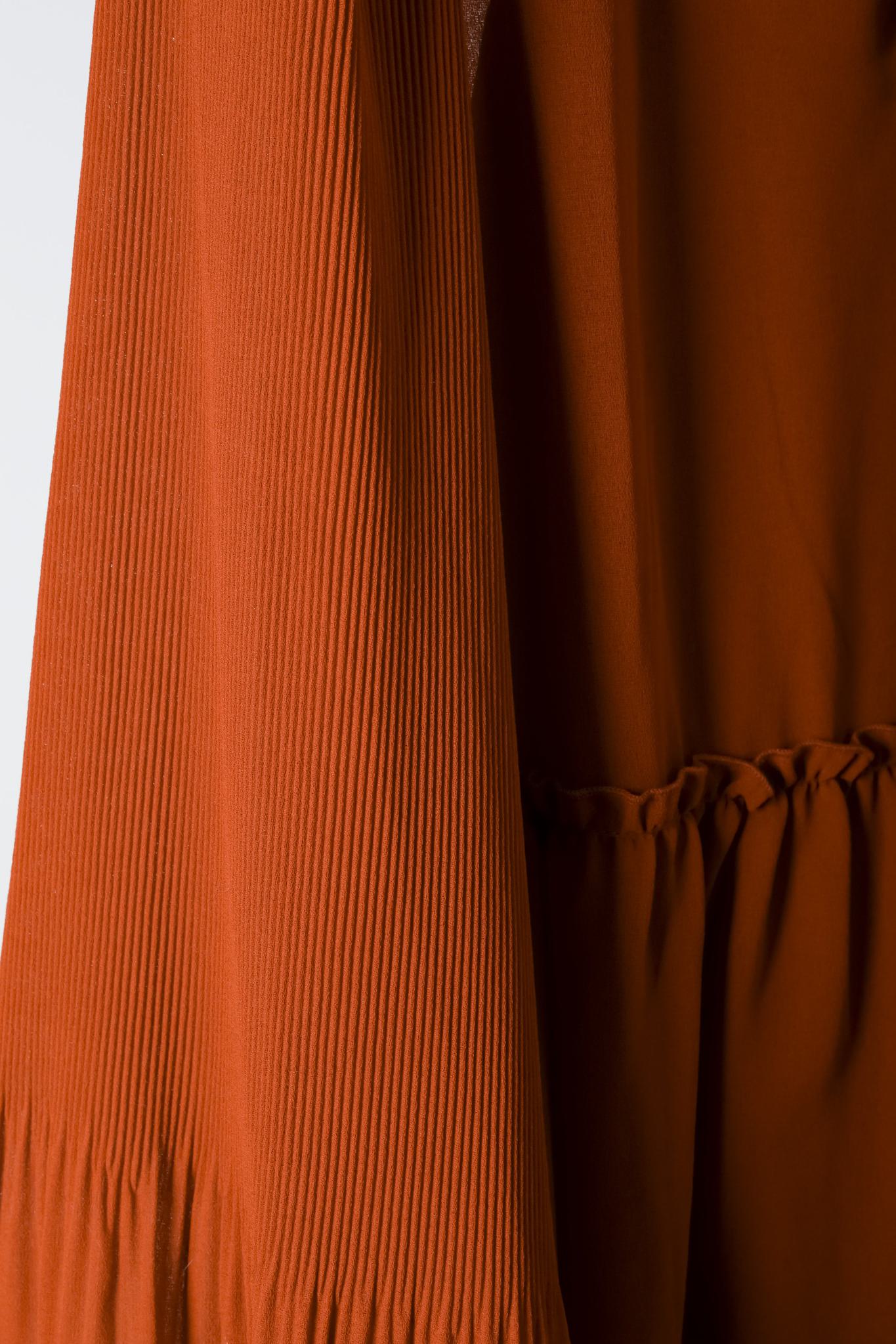 See By Chloé PF/19 Earthy Red Embellished Georgette Dress
