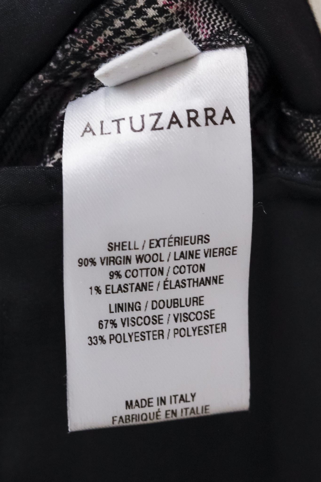 Altuzarra Adler Floral-Embroidered Prince of Wales Check Trousers