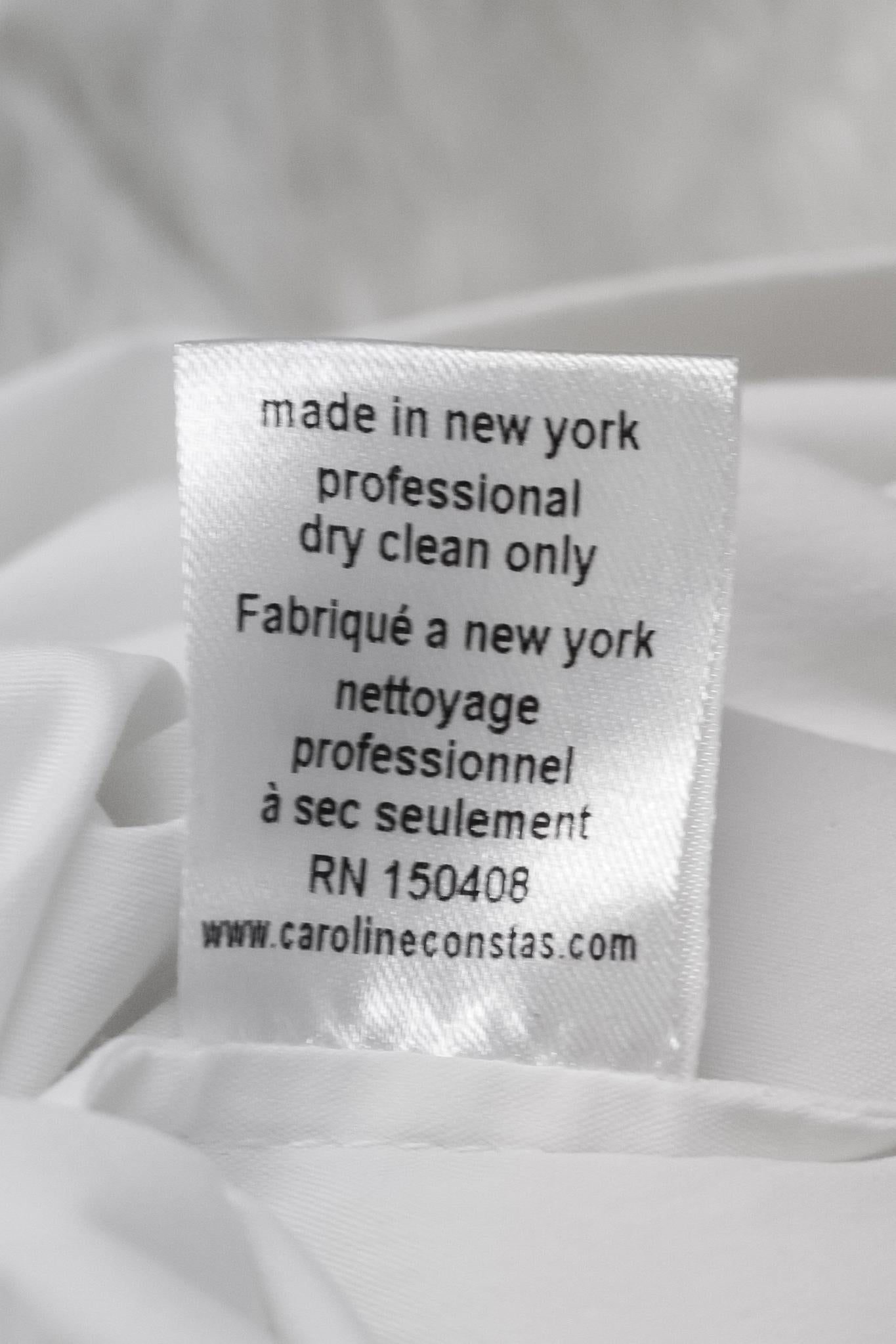 Caroline Constas Lou White Cotton Blouse