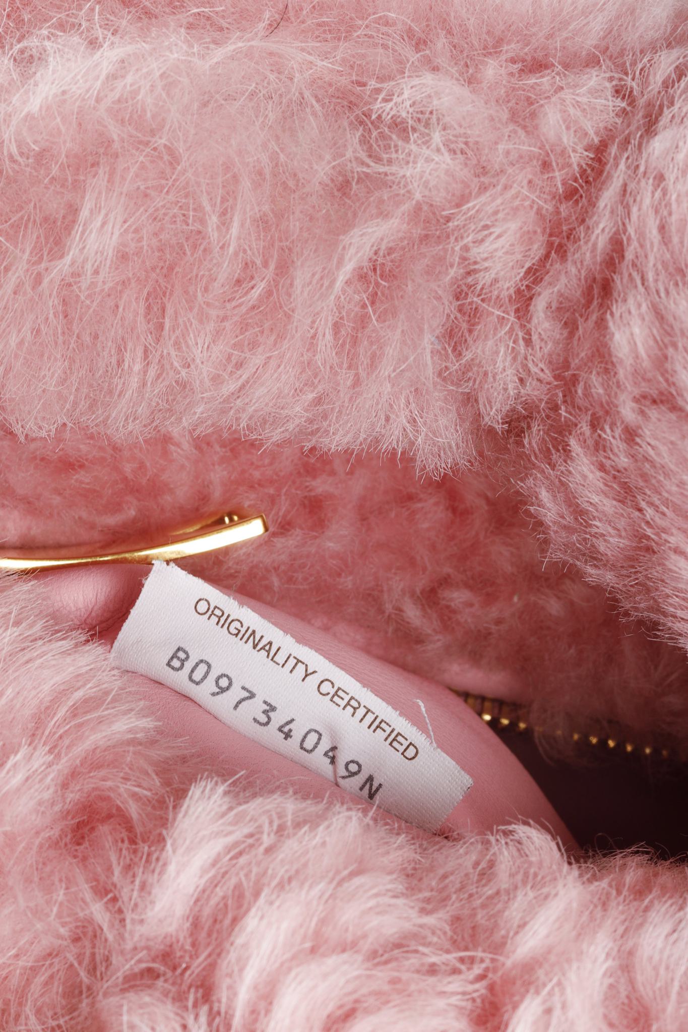 Bottega Veneta Pink Shearling Mini Jodie Bag