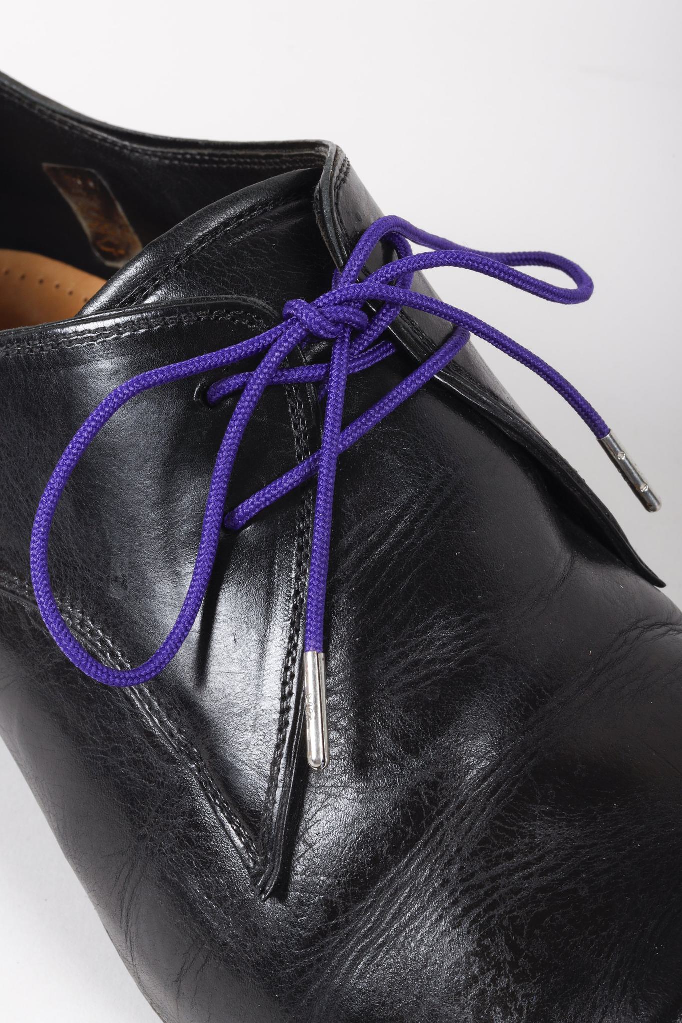 N.D.C. Made By Hand Black Pointed Toe Leather Derby Shoe