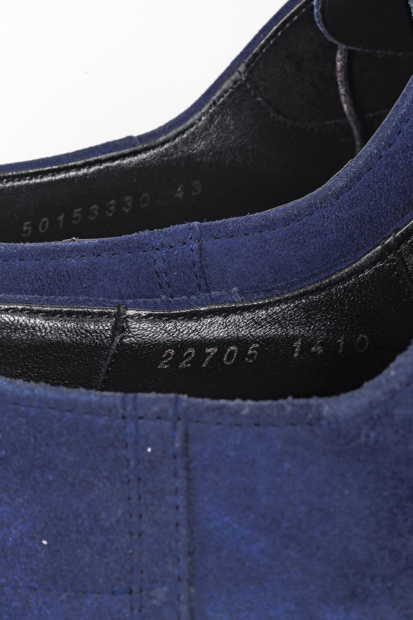 Hugo Boss Blue Suede Derby Shoes