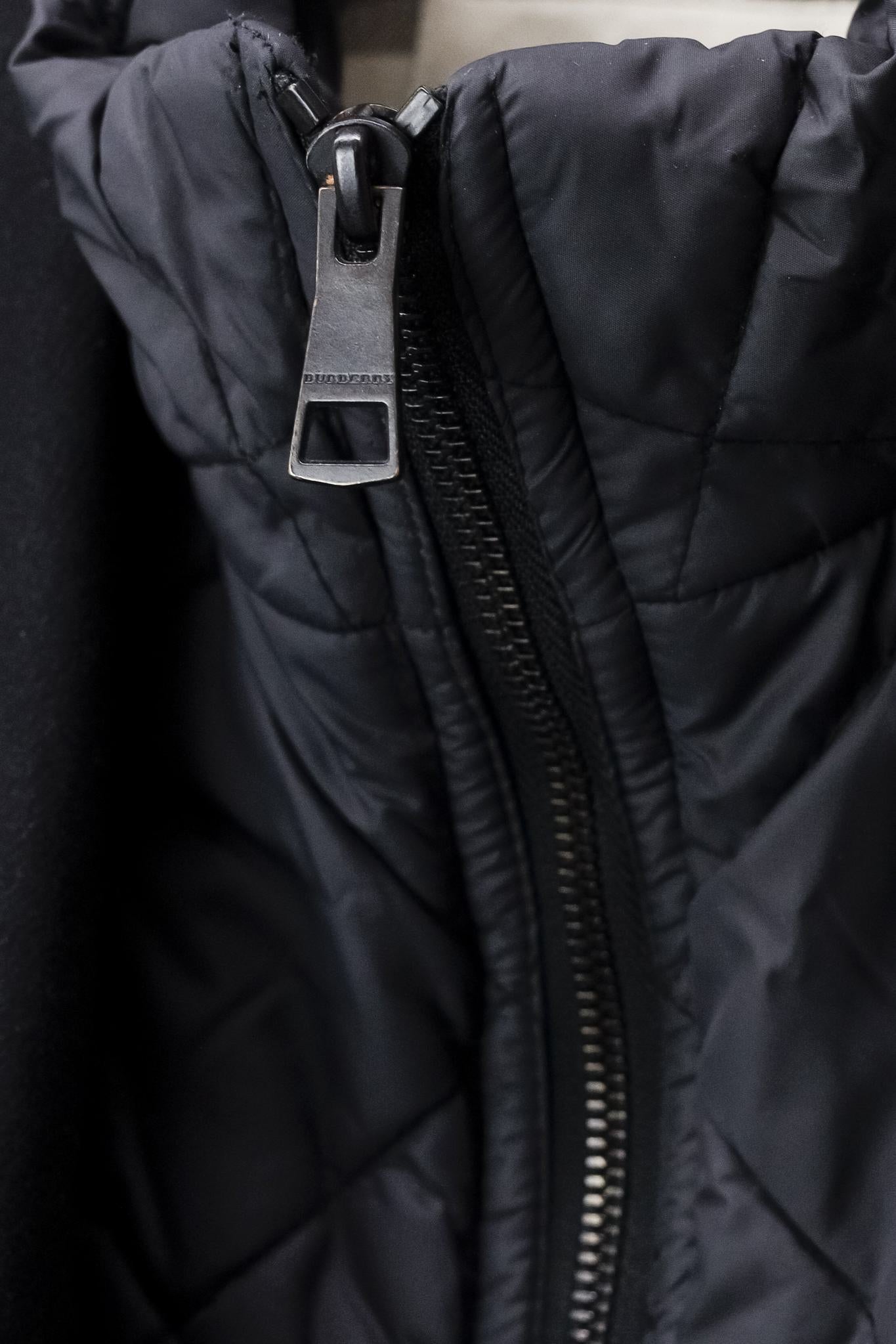Burberry Black Puffer Layered Coat