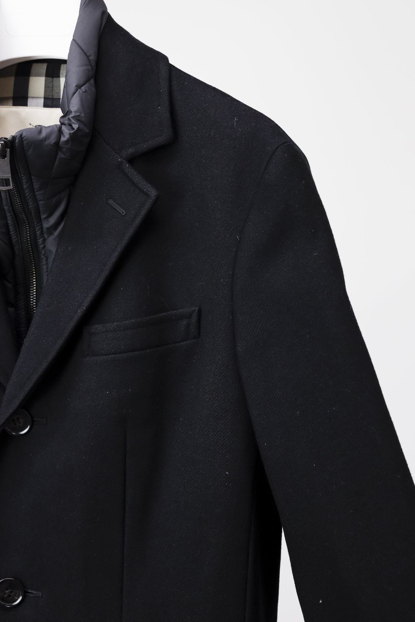 Burberry Black Puffer Layered Coat