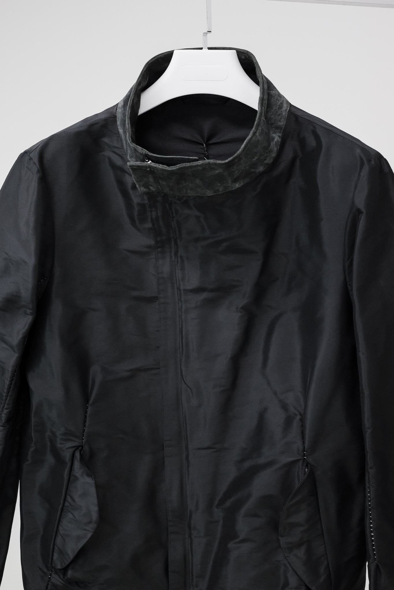 Incarnation Black Leather Trim Jacket
