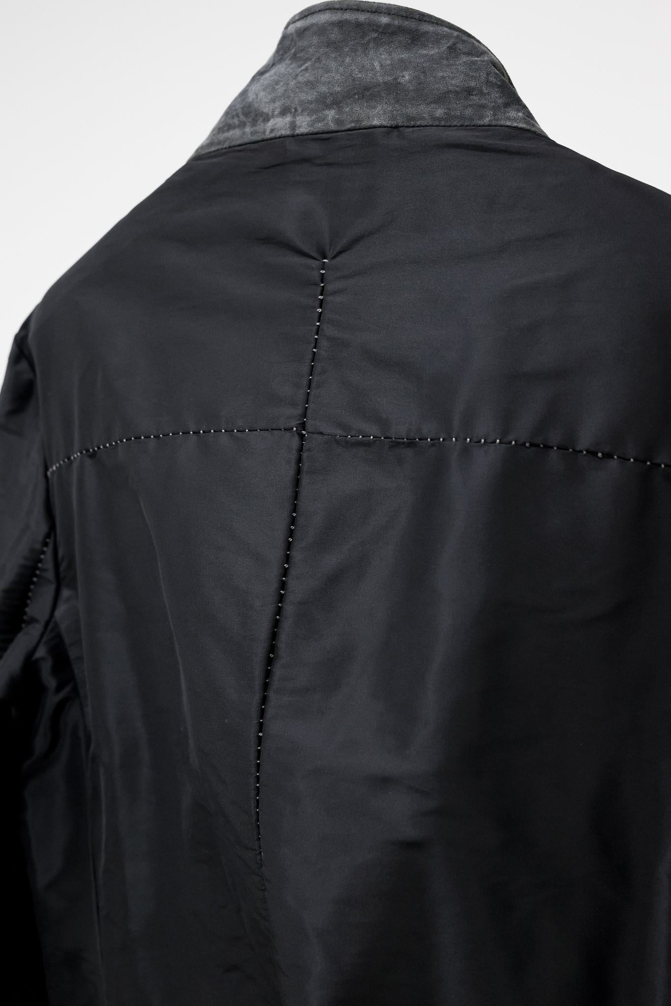 Incarnation Black Leather Trim Jacket