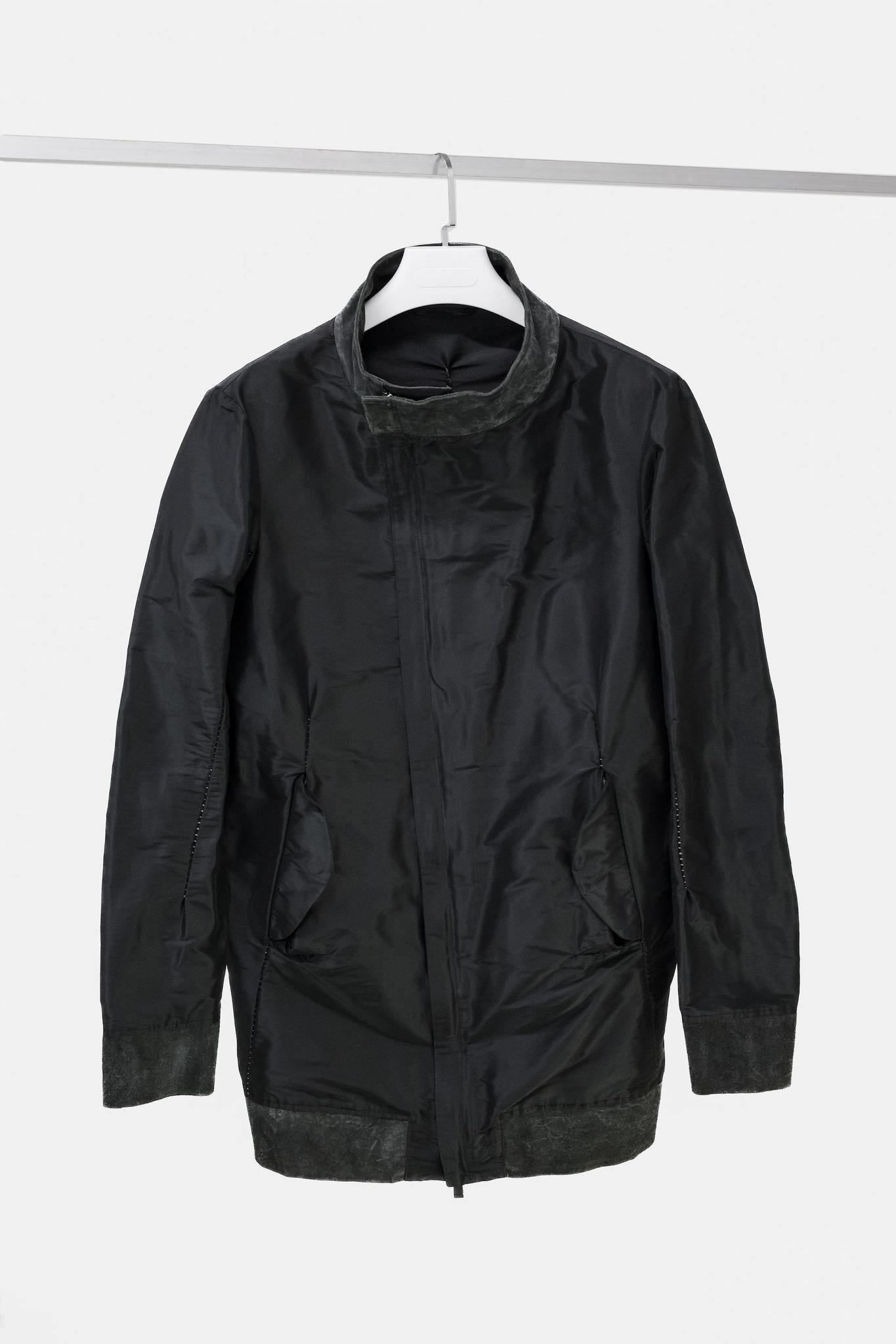Incarnation Black Leather Trim Jacket