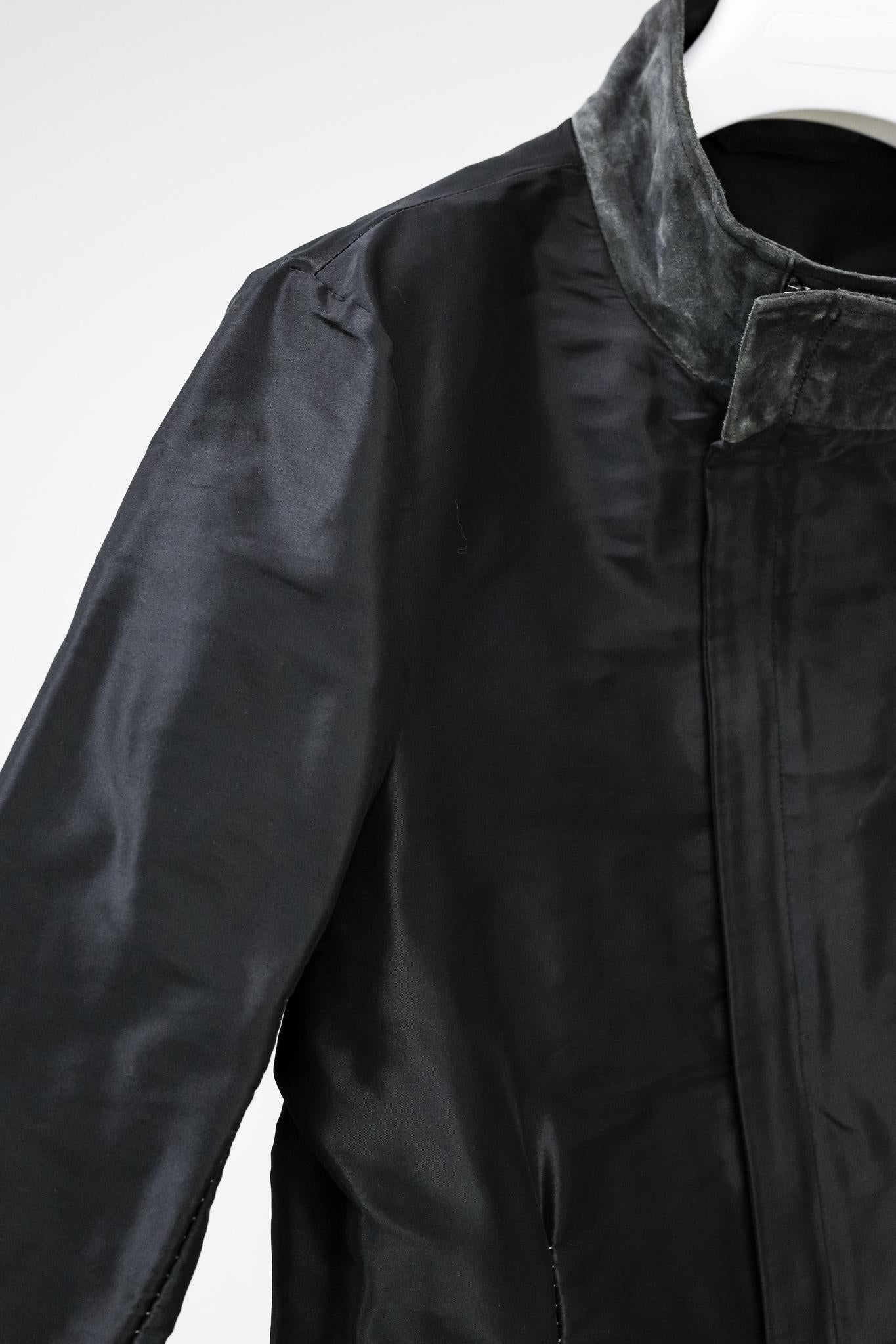 Incarnation Black Leather Trim Jacket