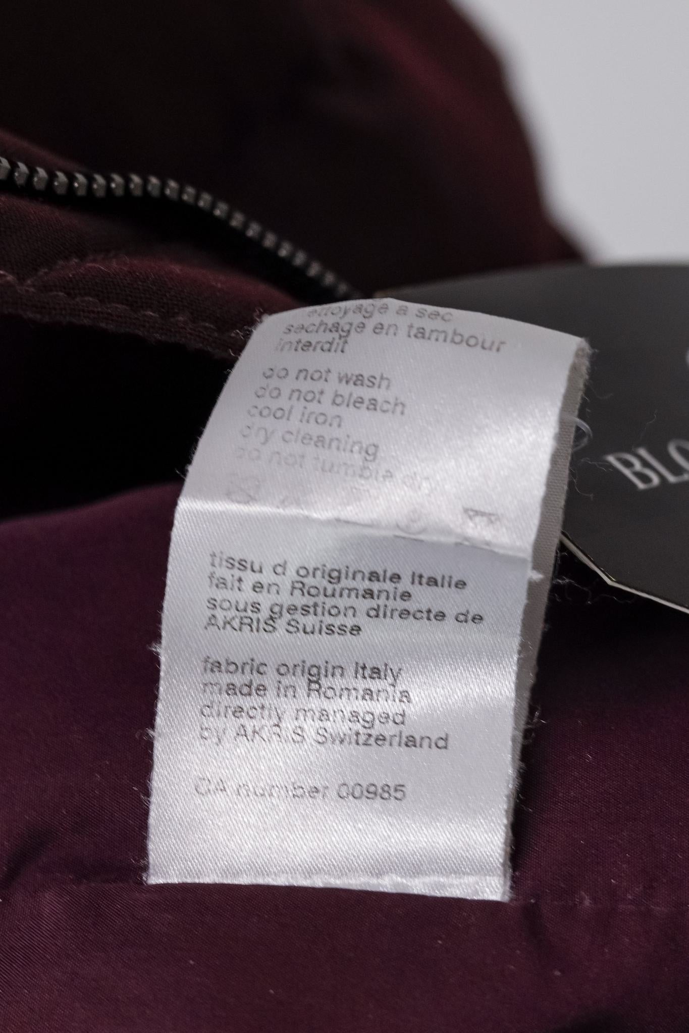 Akris Punto Burgundy Down Puffer Jacket
