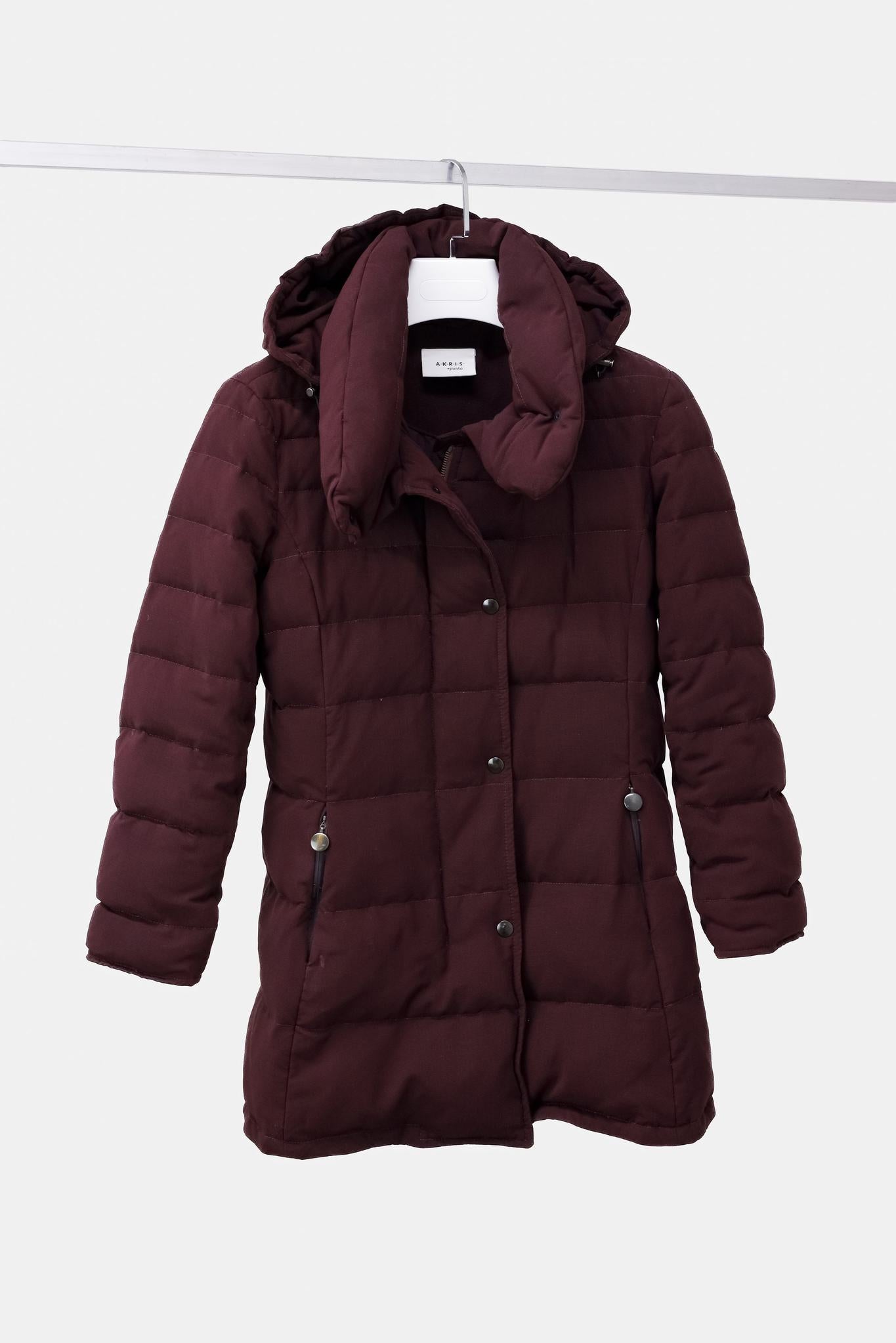 Akris Punto Burgundy Down Puffer Jacket