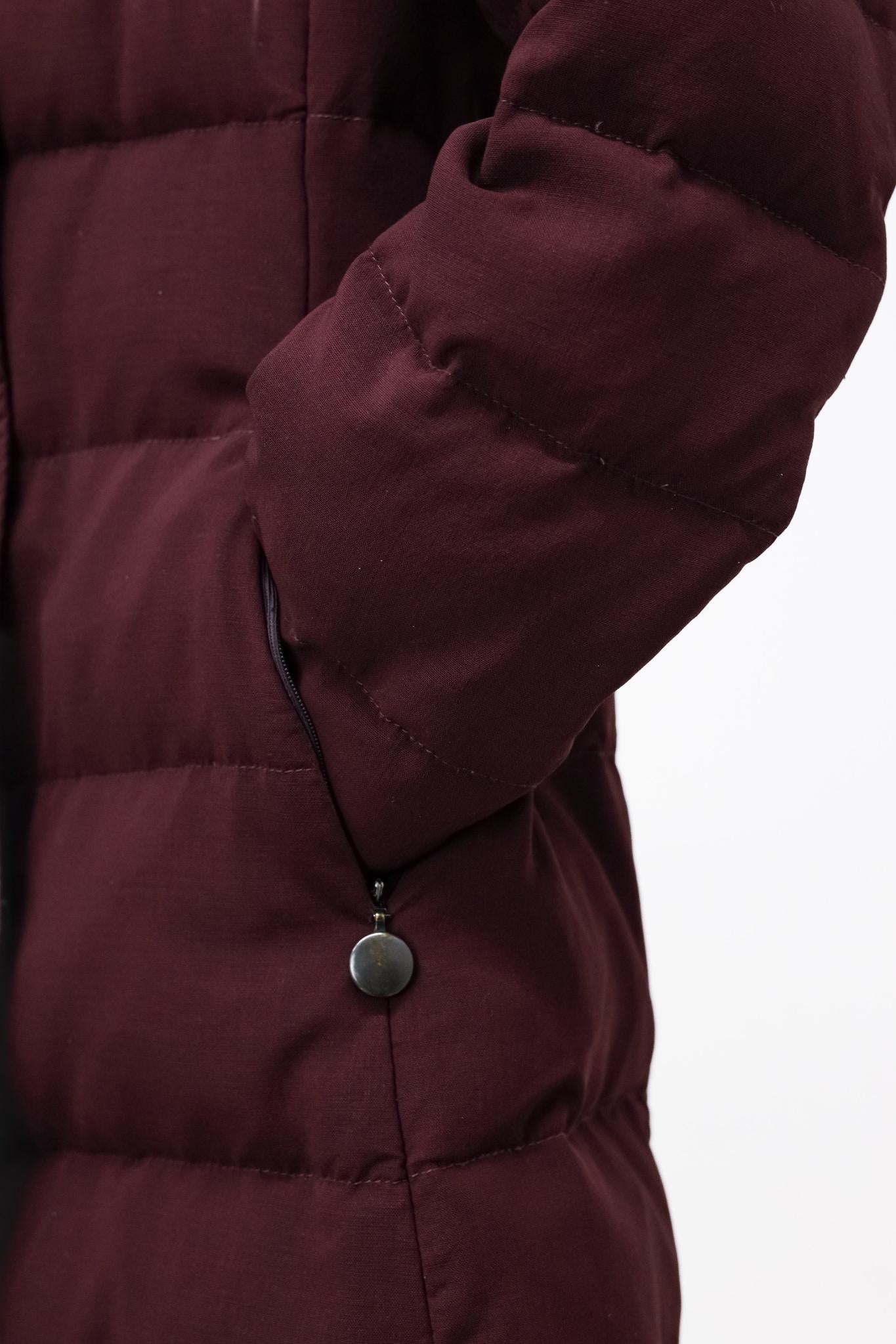 Akris Punto Burgundy Down Puffer Jacket