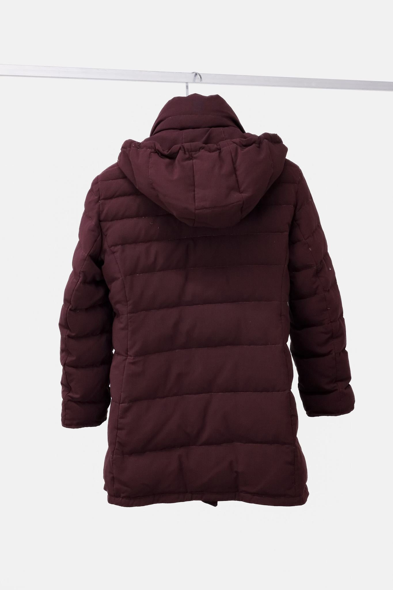 Akris Punto Burgundy Down Puffer Jacket