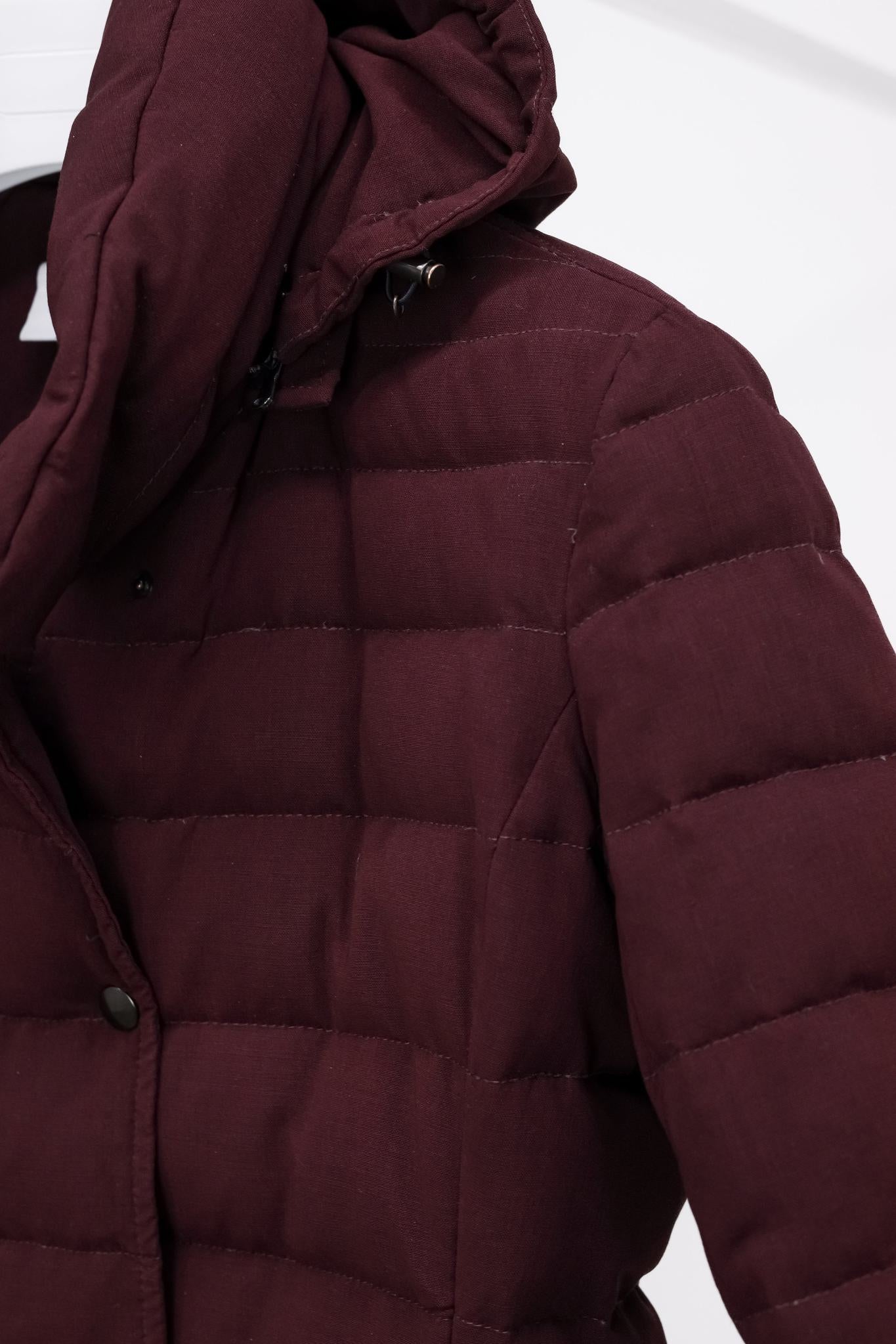 Akris Punto Burgundy Down Puffer Jacket