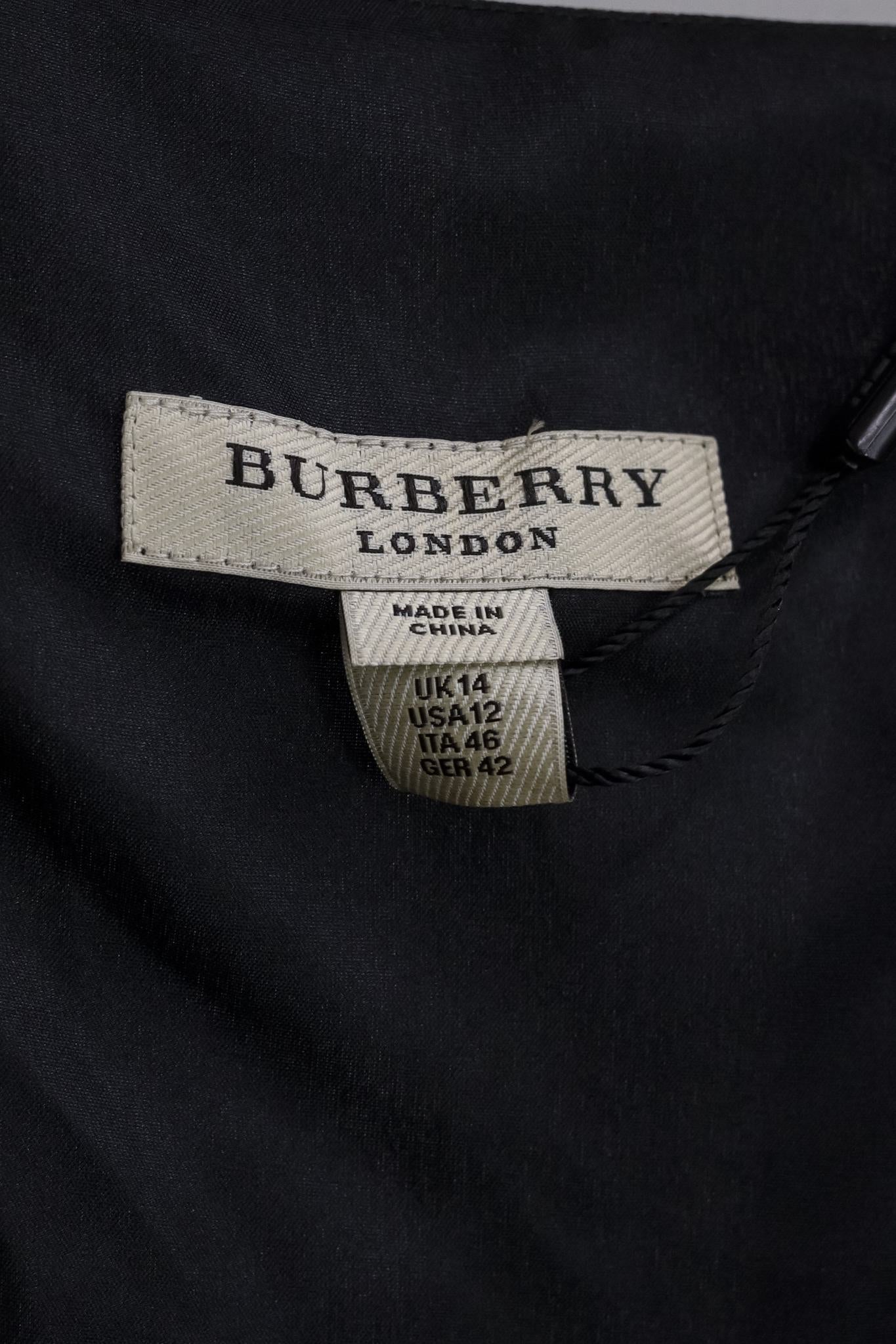 Burberry Beat Check Silk Peplum Tank