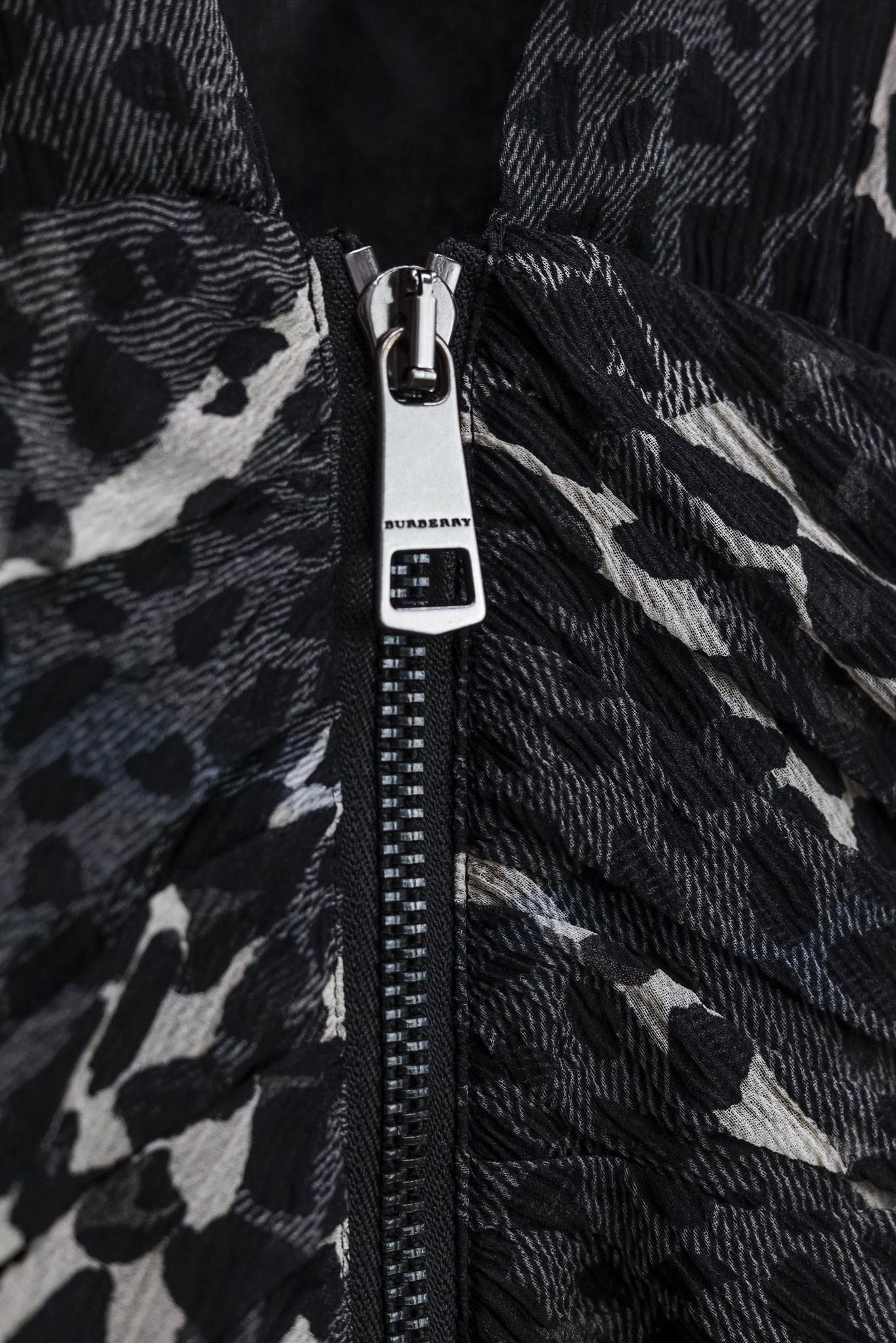Burberry Beat Check Silk Peplum Tank