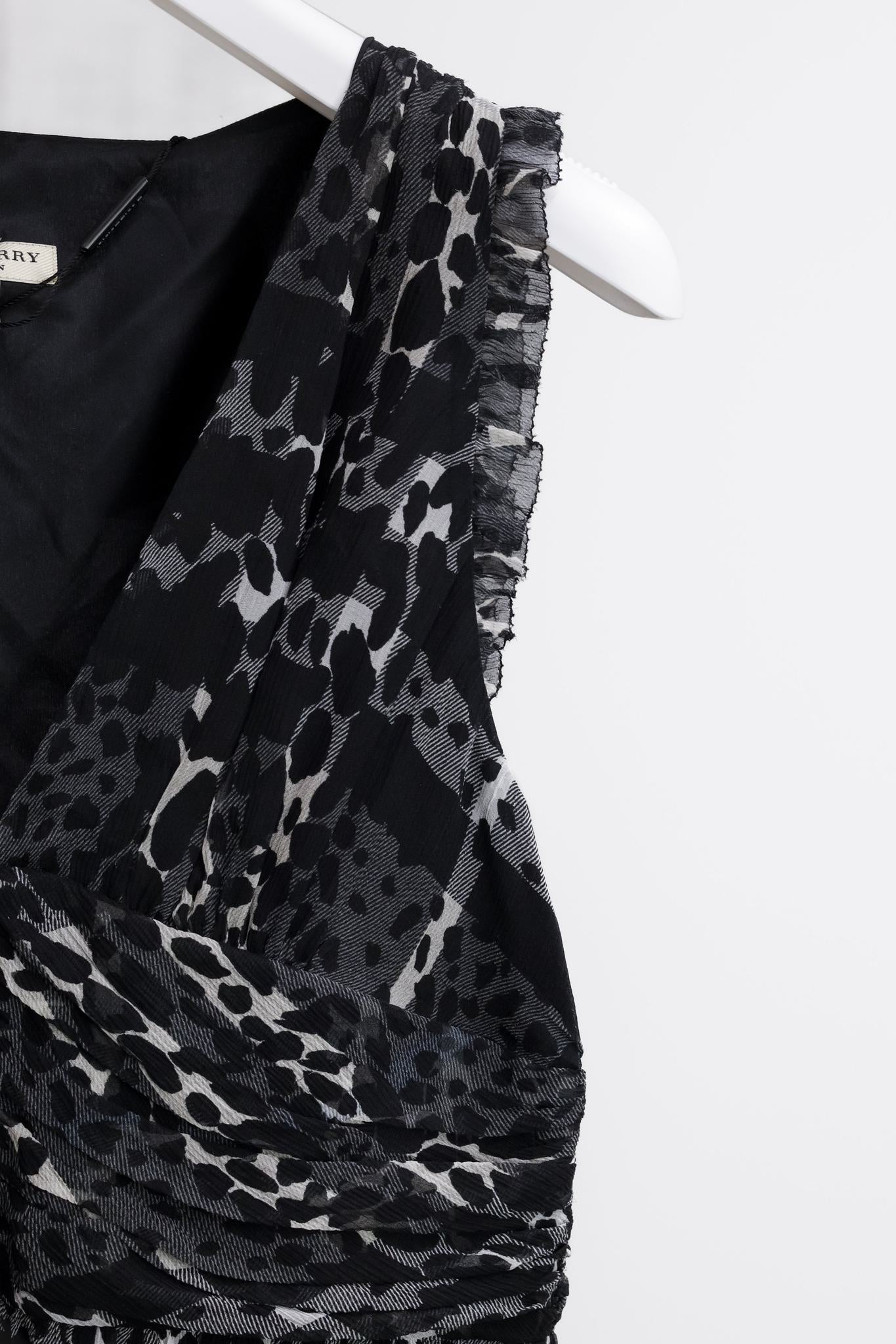 Burberry Beat Check Silk Peplum Tank