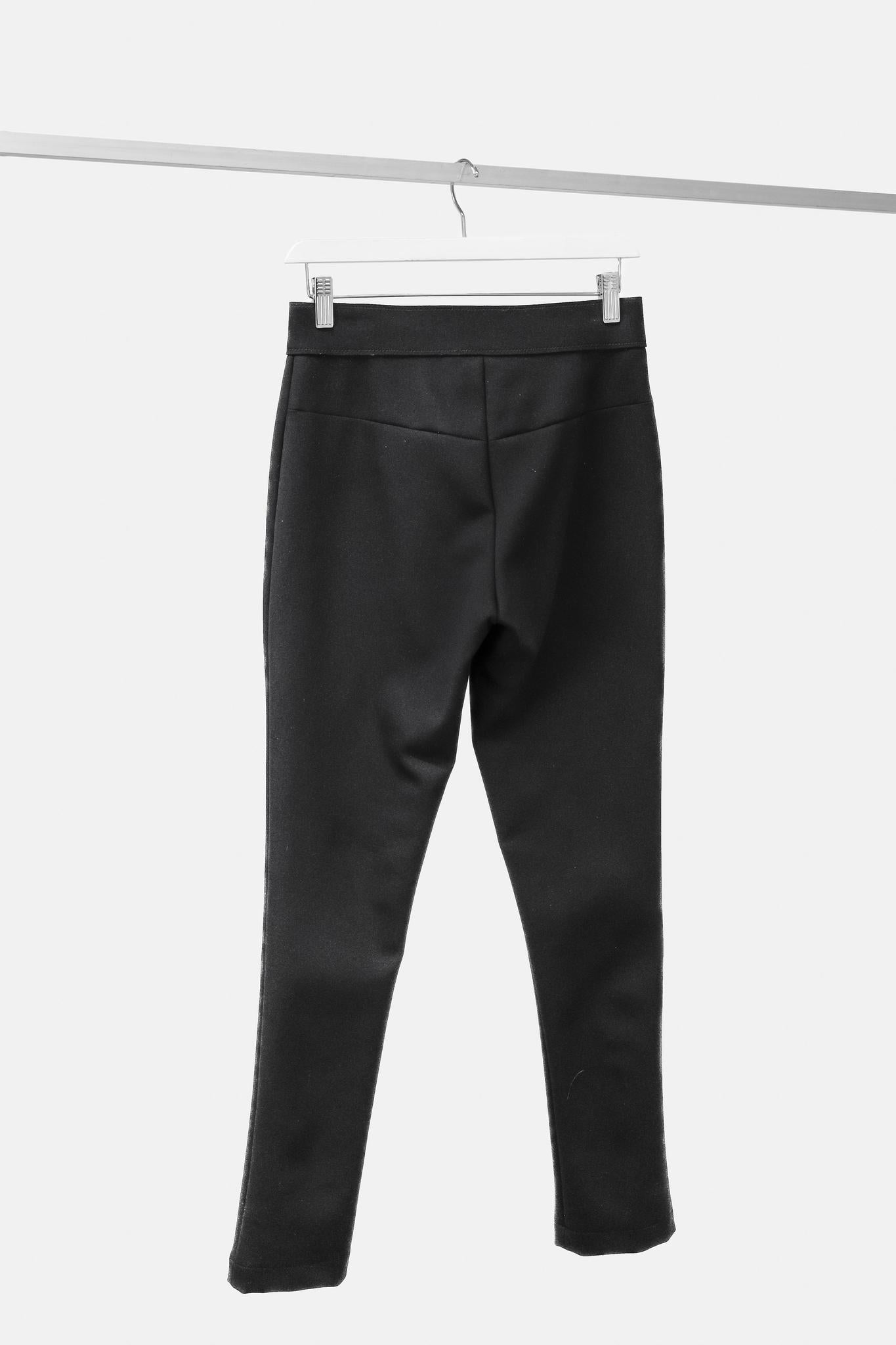 Marie Saint Pierre Black Neoprene Slim Pants
