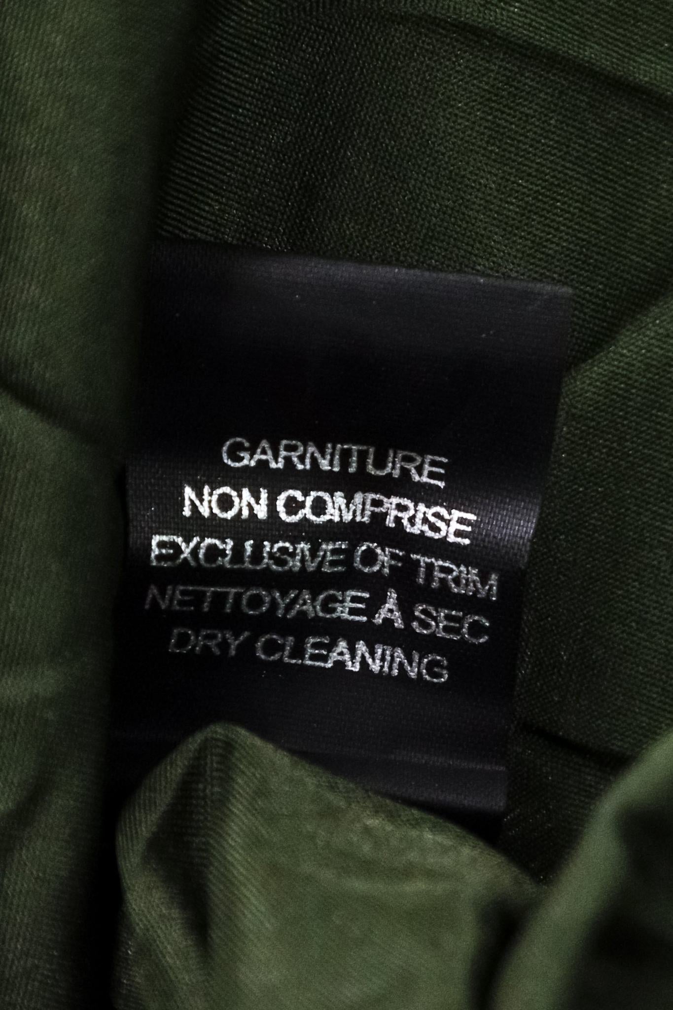 Marie Saint Pierre Forest Green Wrinkled Button-Up