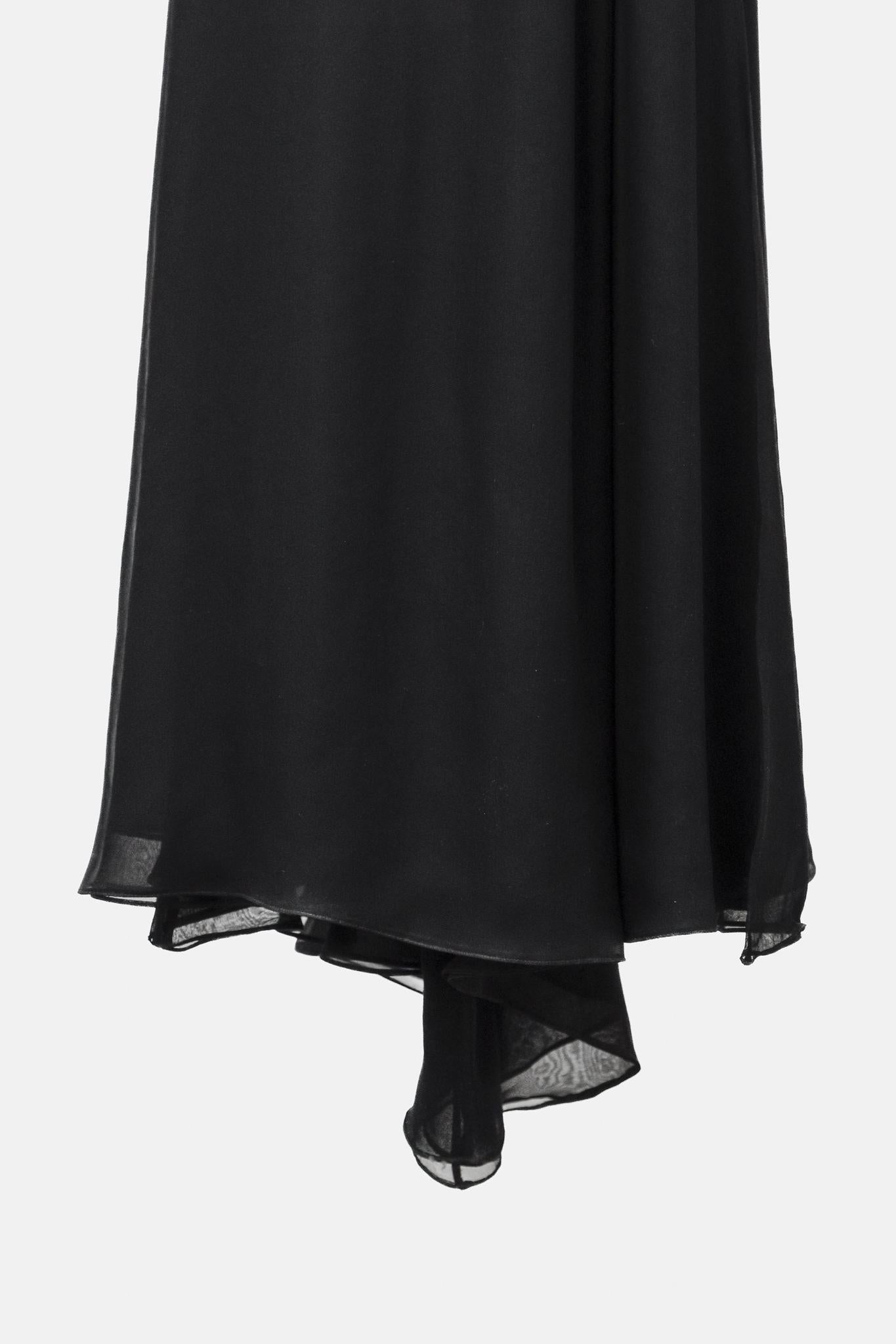 Valentino Black Lace Strapless Gown