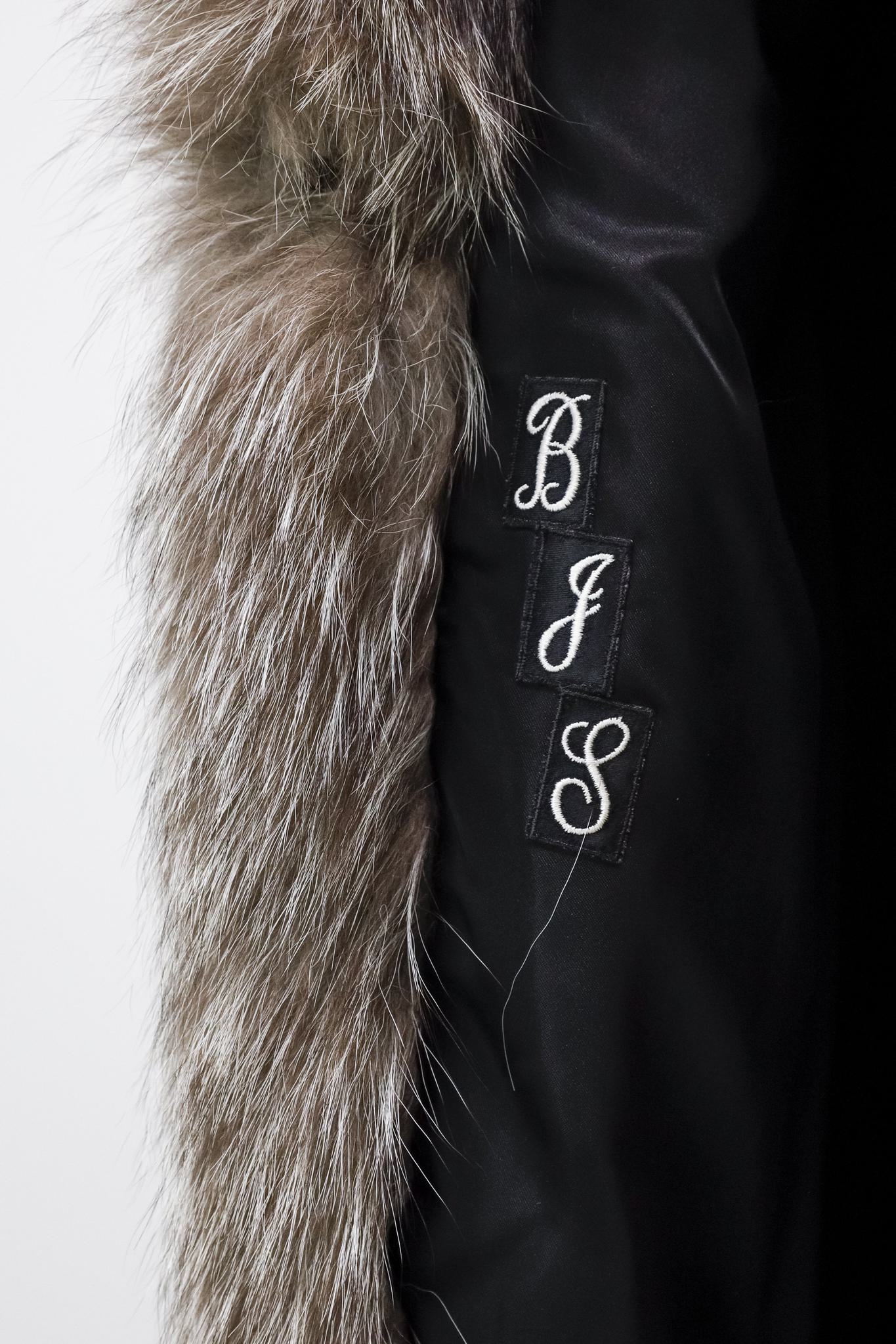 Two-Tone Full Length Mink and Fox Fur Coat