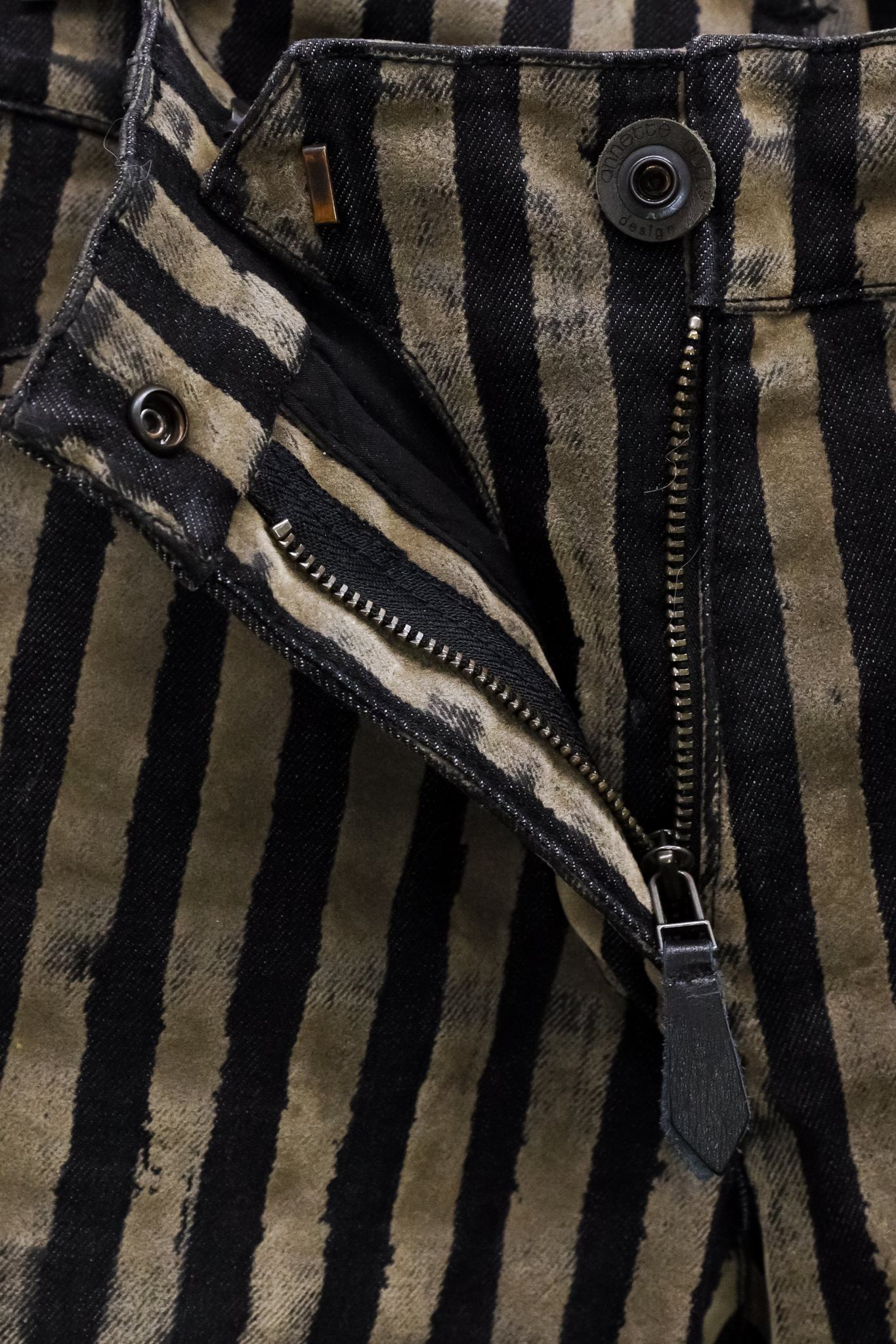 Annette Gortz Crime Brown Stripe Printed Jeans