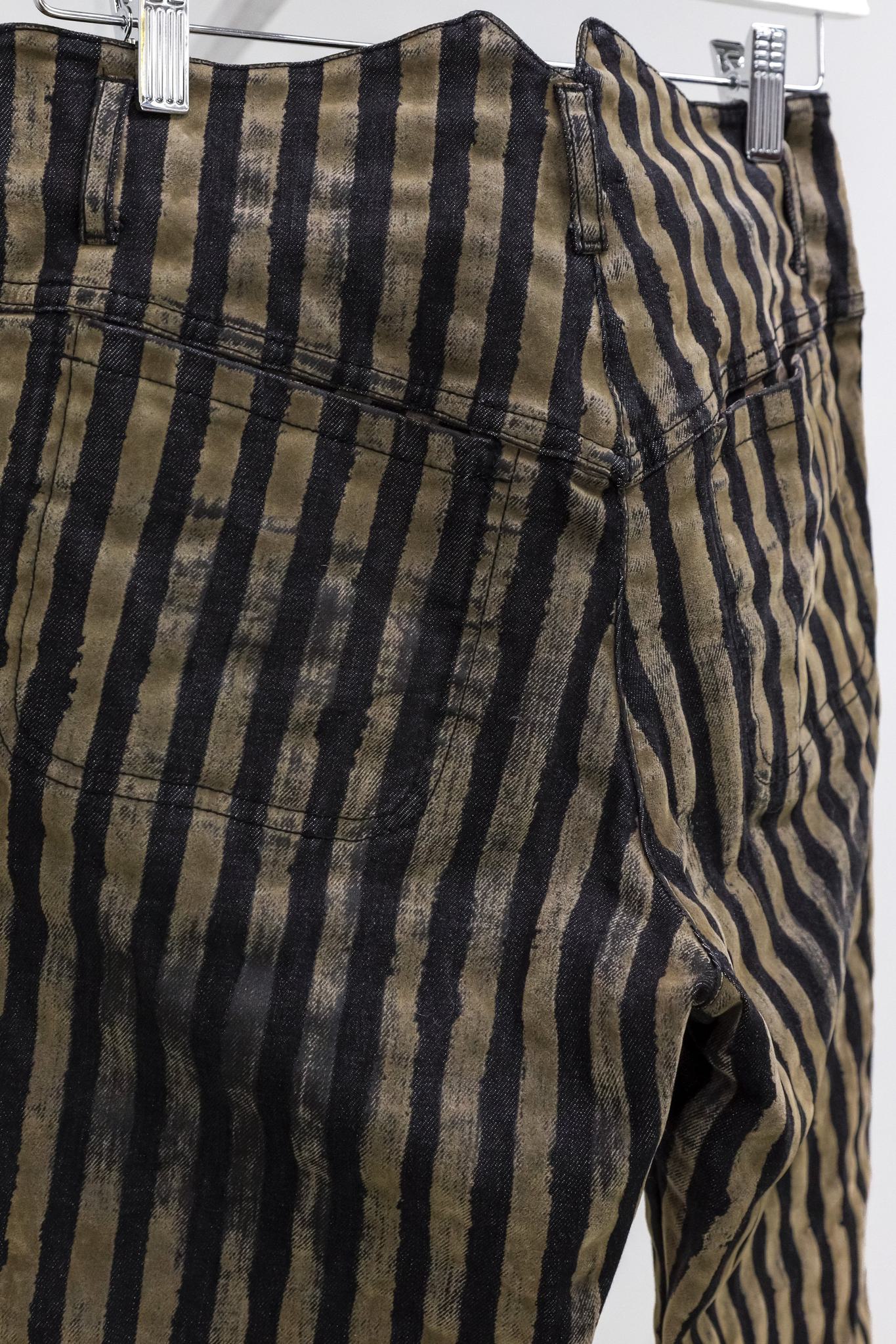 Annette Gortz Crime Brown Stripe Printed Jeans
