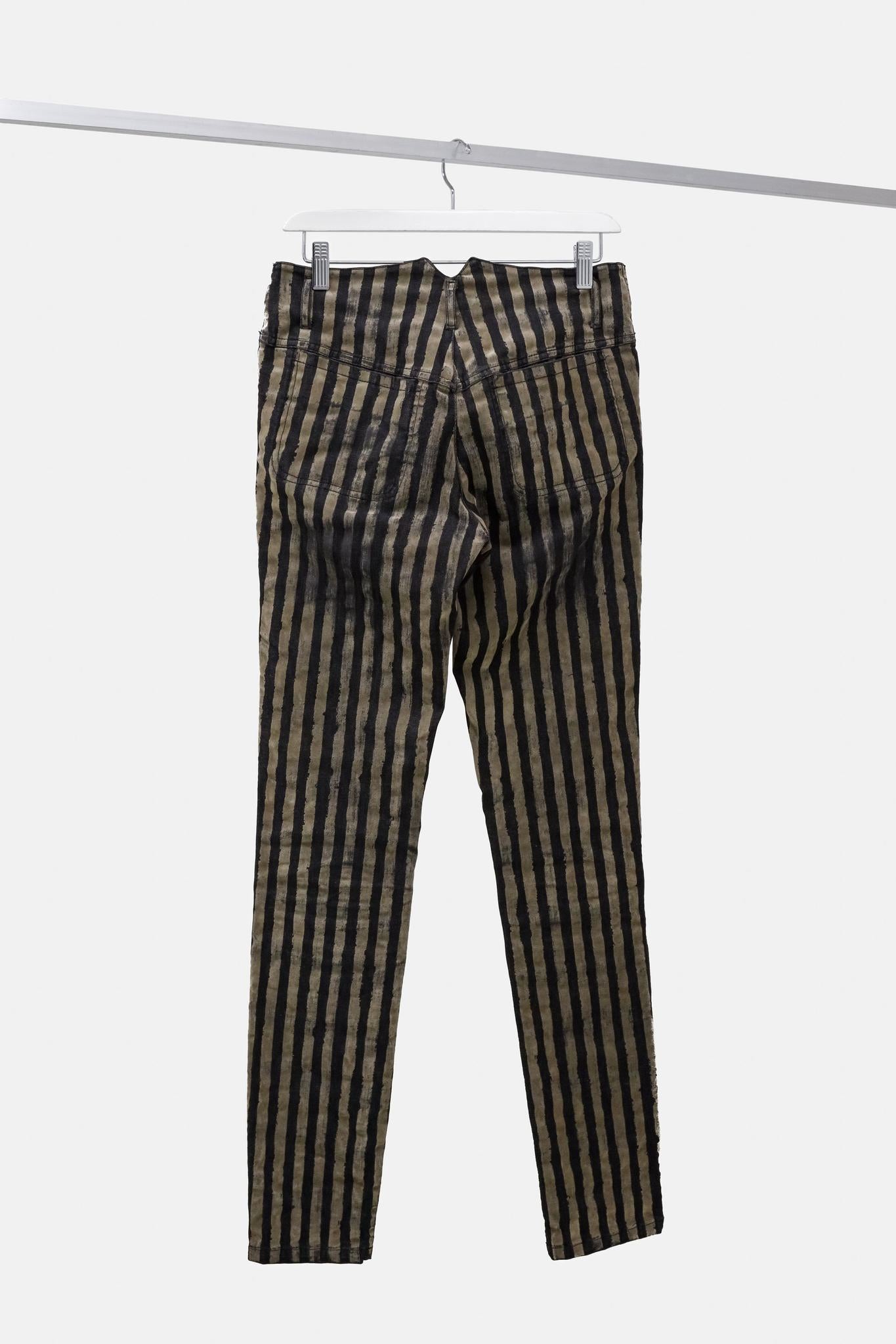 Annette Gortz Crime Brown Stripe Printed Jeans
