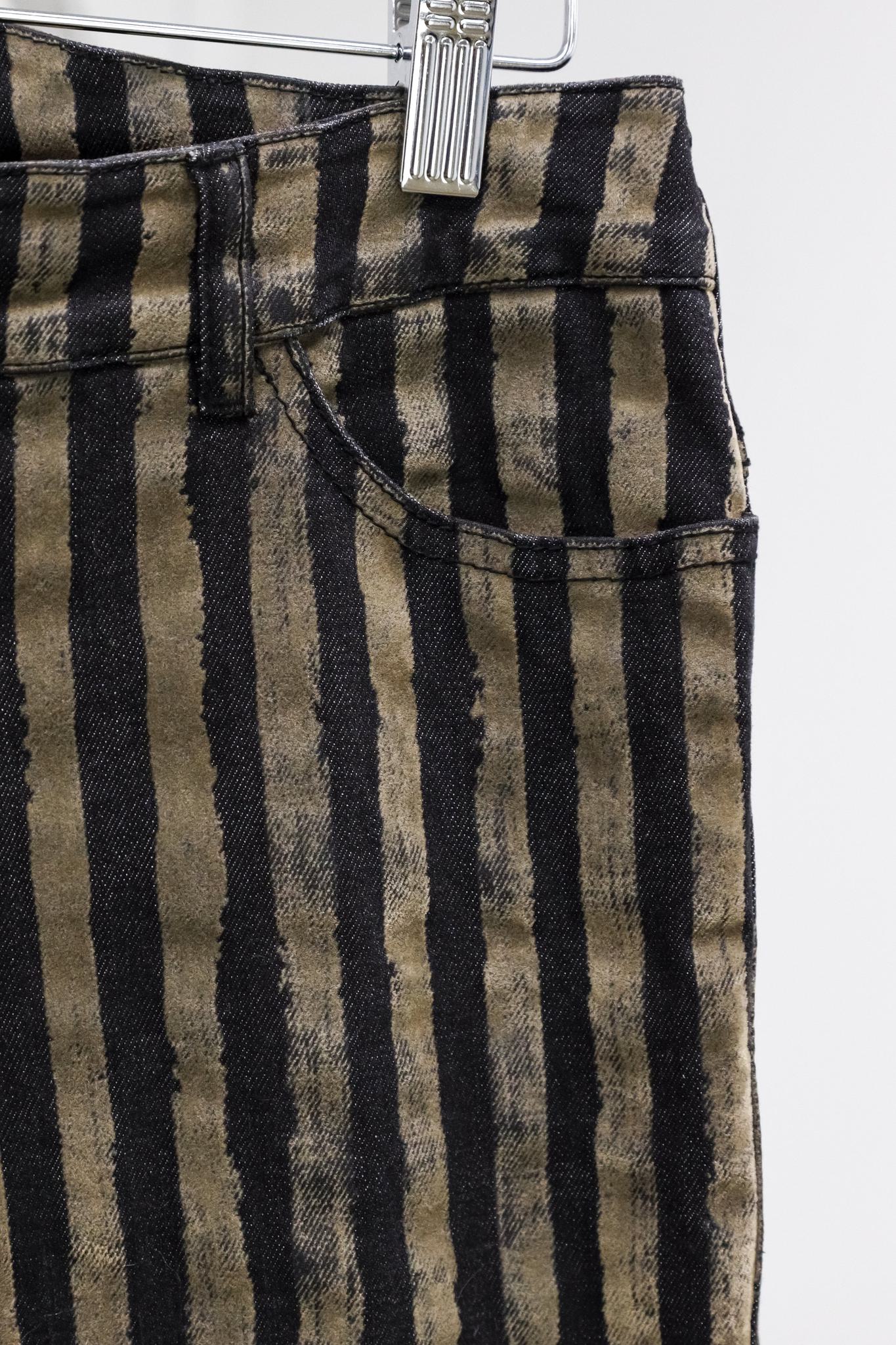 Annette Gortz Crime Brown Stripe Printed Jeans