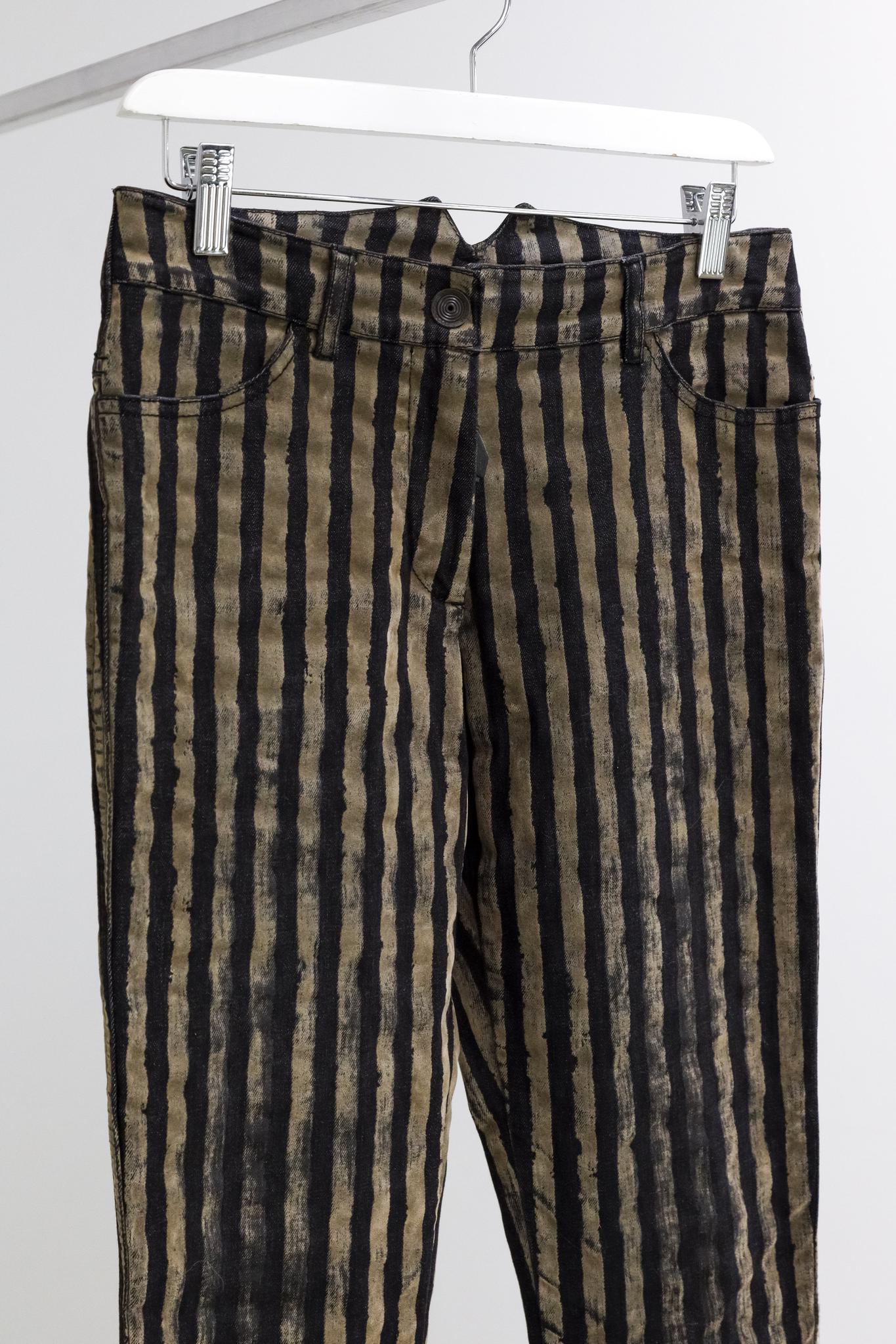 Annette Gortz Crime Brown Stripe Printed Jeans