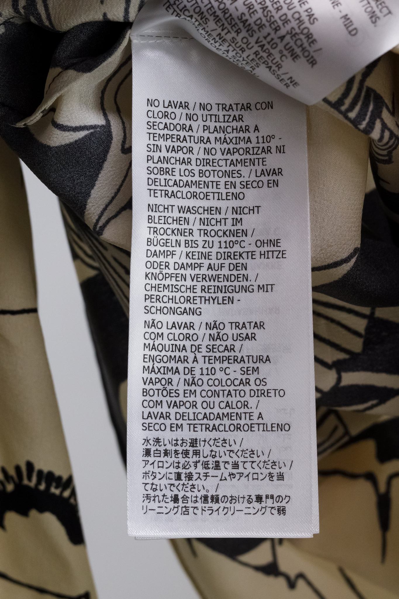 Gucci SS/21 Black and White Poppy-Floral Silk Blouse